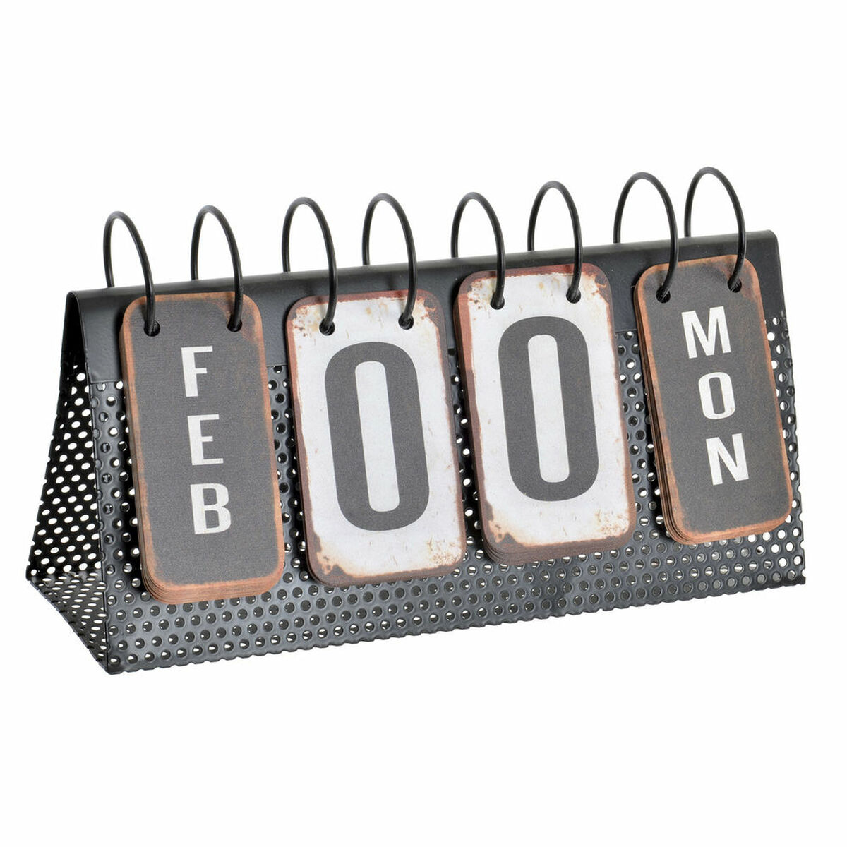 Calendario Da Tavolo Dkd Home Decor Bianco Nero 34 X 13 X 21 cm