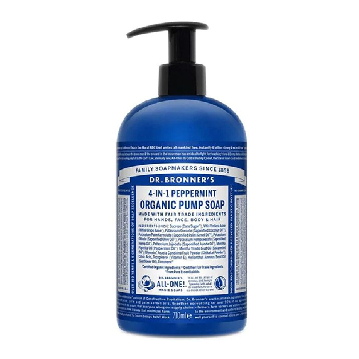 Sapone Per Le Mani Dr Bronner's 4 In 1 Peppermint 710 ml