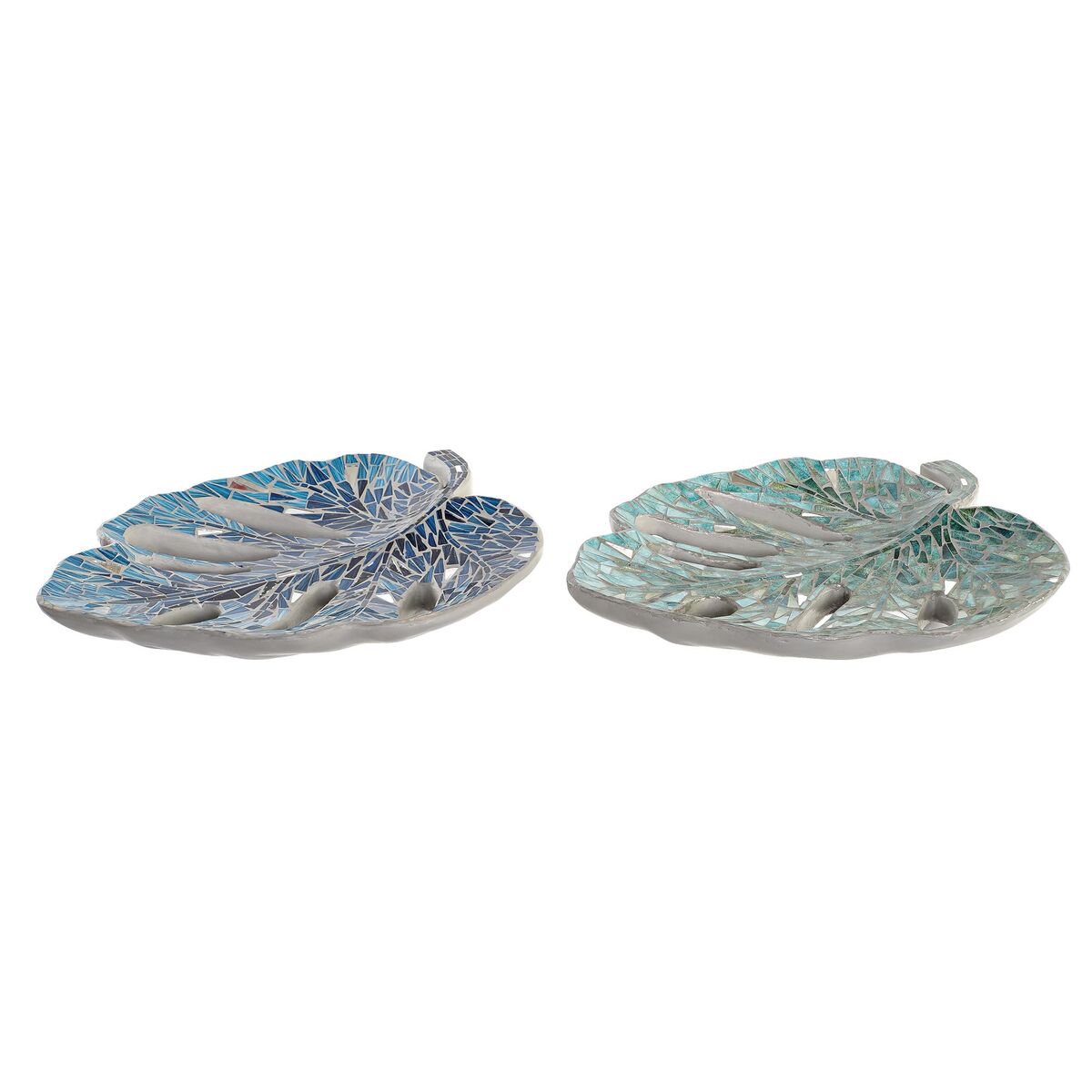 Centrotavola Dkd Home Decor Azzurro Verde Resina Cristallo 45 X 36 X 9 Cm 43 X 36 X 9 Cm (2 Unità)
