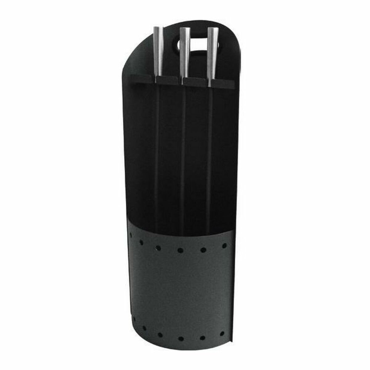 Utensili Da Camino Dkd Home Decor Nero Acciaio Inossidabile (23 X 16 X 61 Cm)