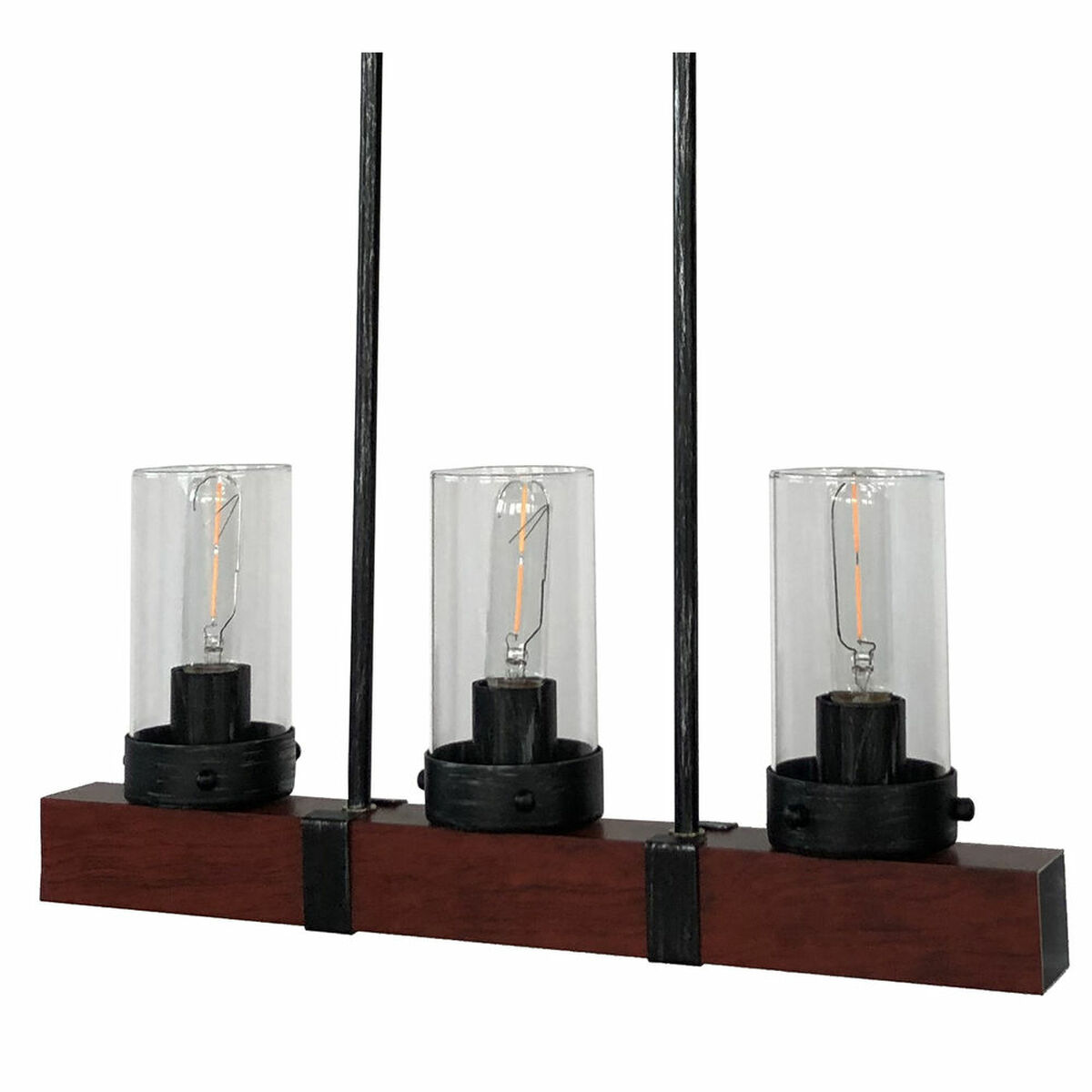 Lampadario Dkd Home Decor Cristallo Nero Marrone Alluminio 220 V 50 W (50 X 11 X 20 Cm)