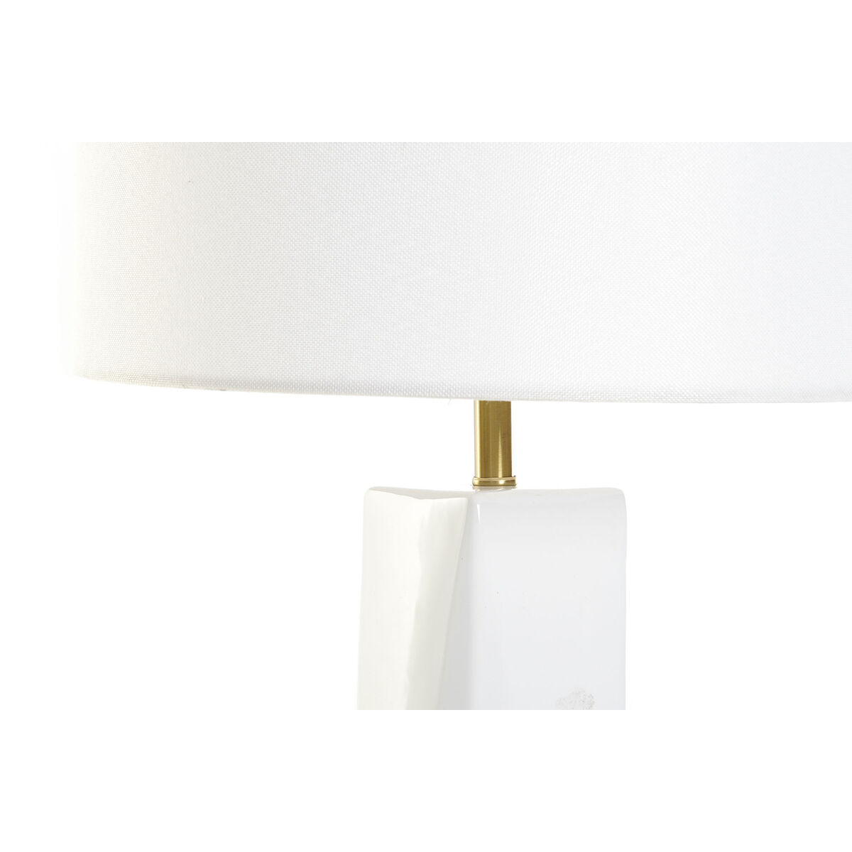 Lampada Da Tavolo Dkd Home Decor 8424001847242 33 X 33 X 67 Cm Ceramica Dorato Metallo Bianco 220 V 50 W - Image 3