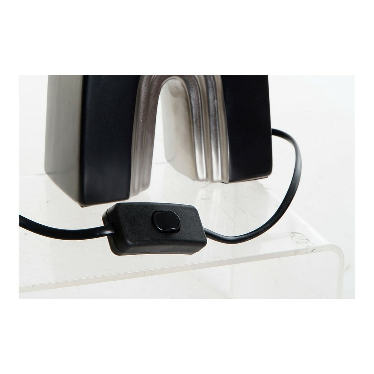 Lampada Da Tavolo Dkd Home Decor Ceramica Nero Poliestere (20 X 20 X 31 Cm) (2 Pcs) - Image 5
