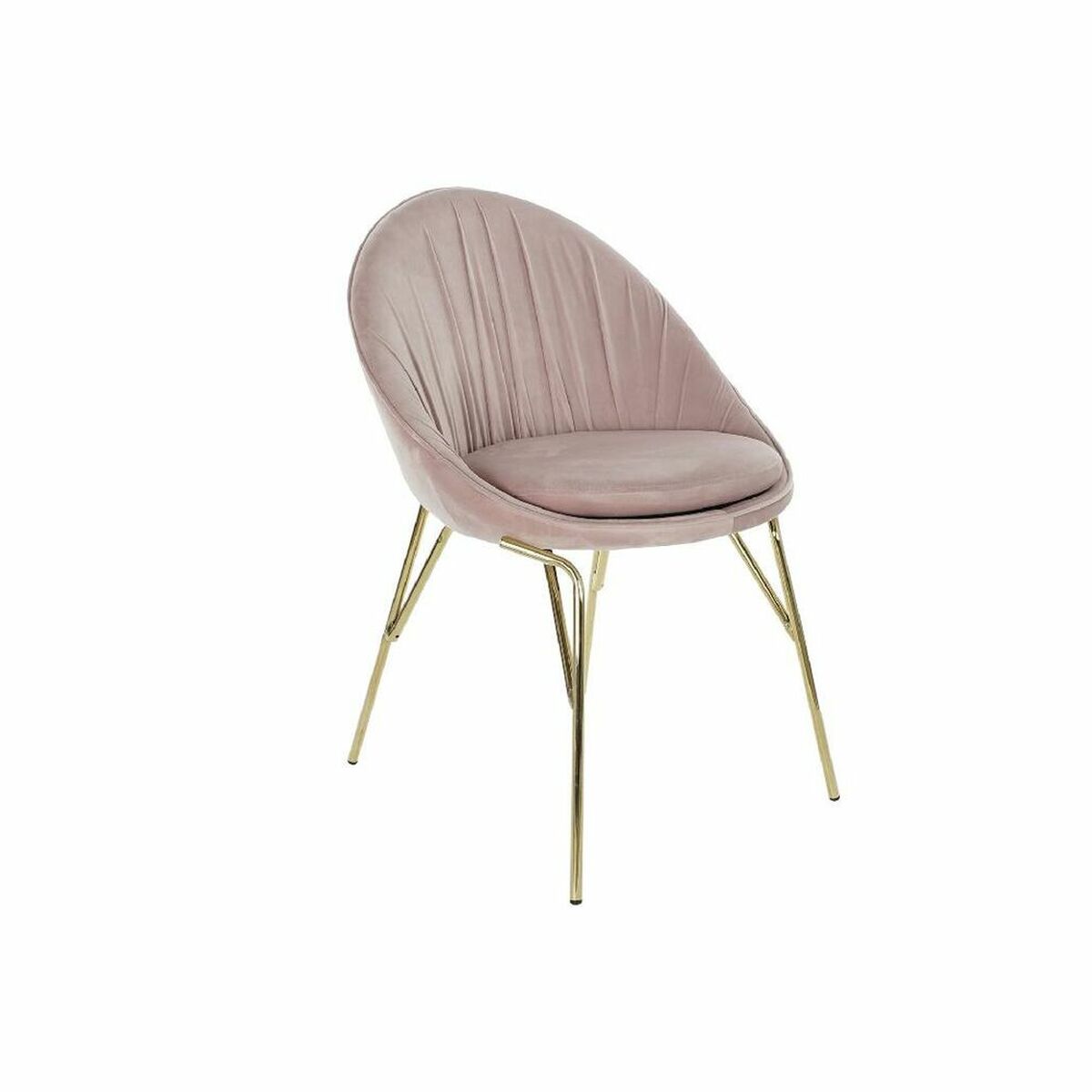 Sedia Da Sala Da Pranzo Dkd Home Decor Rosa Dorato 60 X 60 X 85 cm