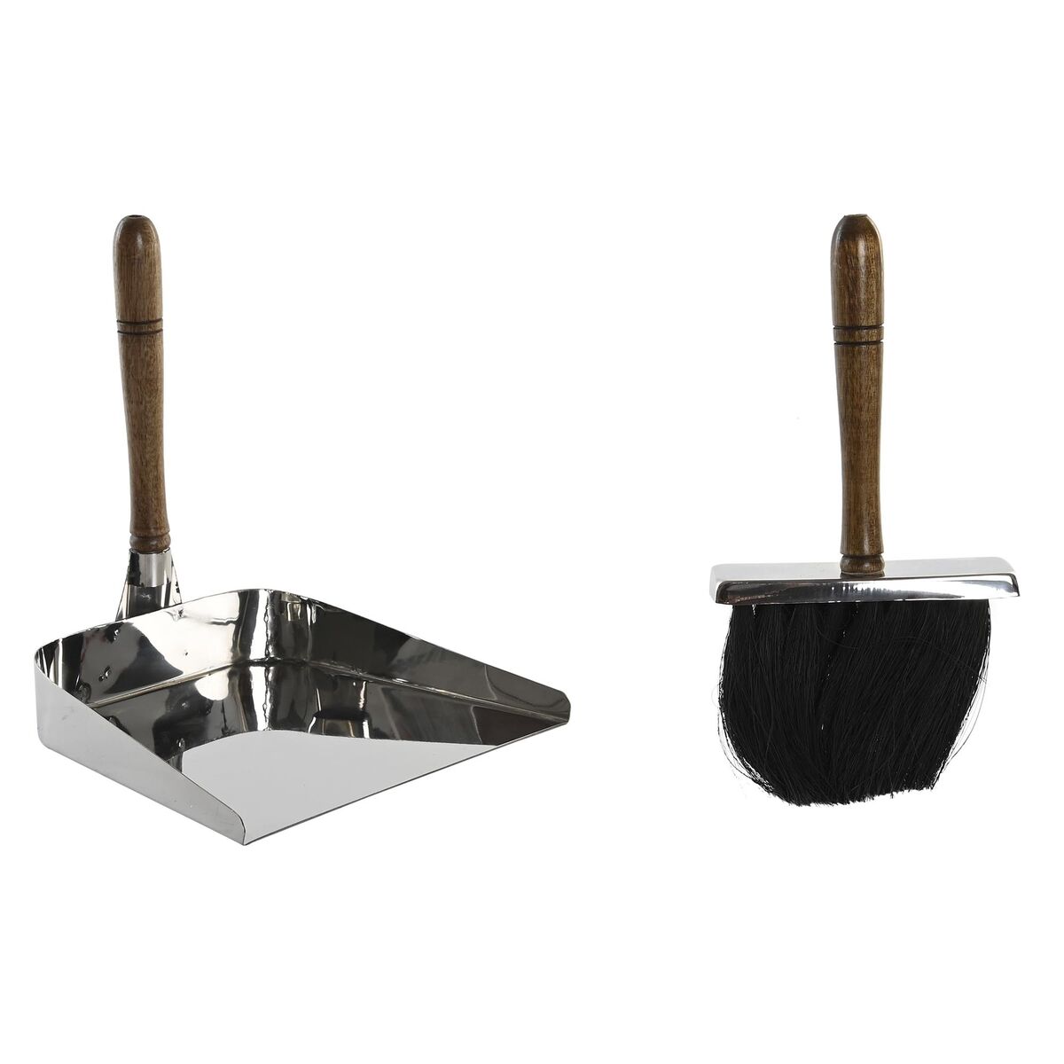 Utensili Da Camino Dkd Home Decor Acciaio Inossidabile Legno Di Mango 24 X 21 X 26 cm