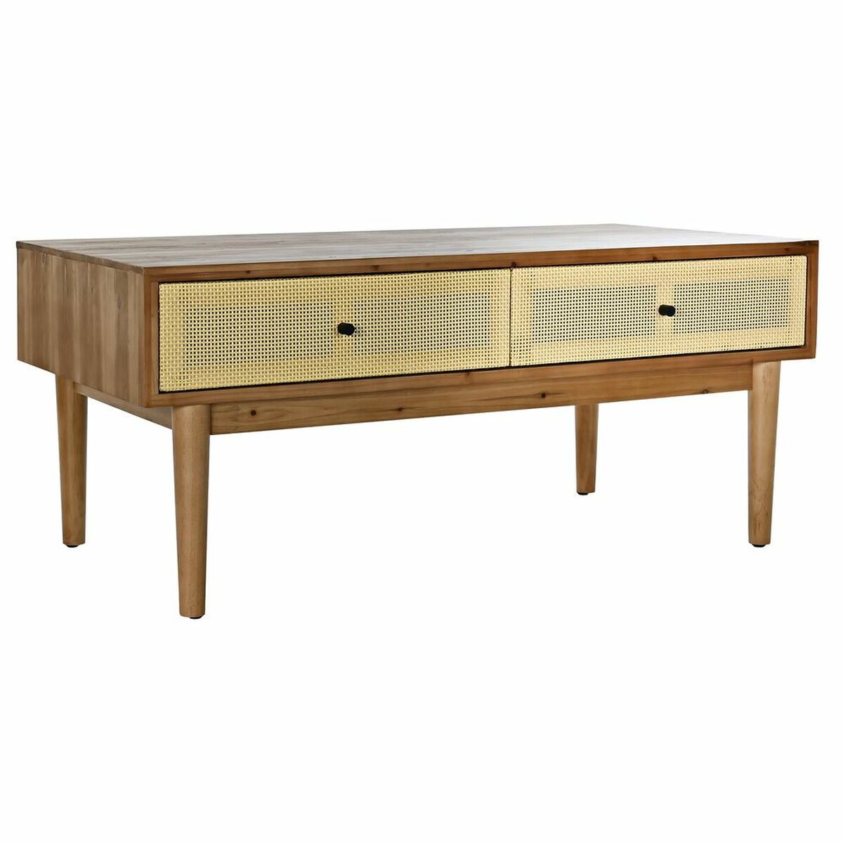 Tavolino Da Caffè Dkd Home Decor Abete Rattan (106 X 55 X 46 Cm)