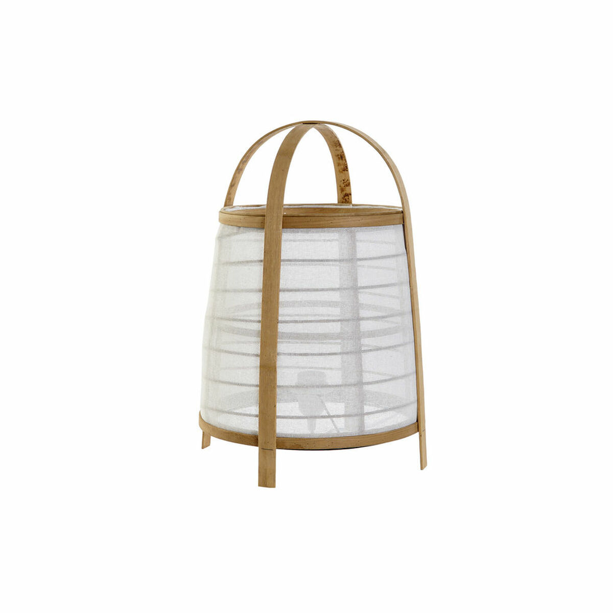 Lampada Da Tavolo Dkd Home Decor Bianco Naturale Bambù 40 W 220 V 32 X 32 X 45,5 cm
