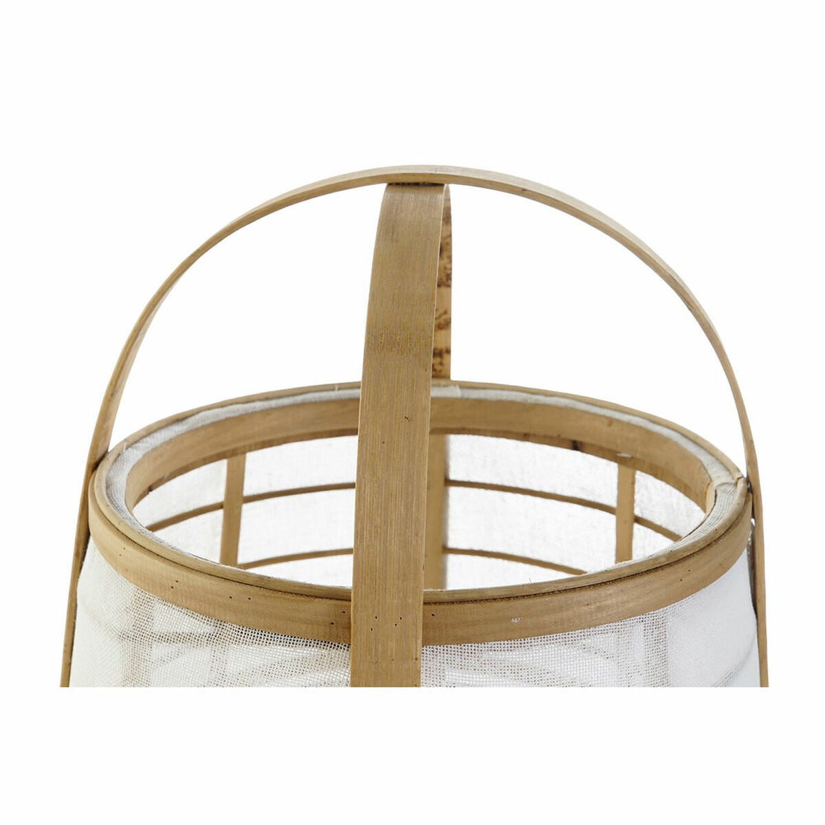 Lampada Da Tavolo Dkd Home Decor Bianco Naturale Bambù 40 W 220 V 32 X 32 X 45,5 cm - Image 3