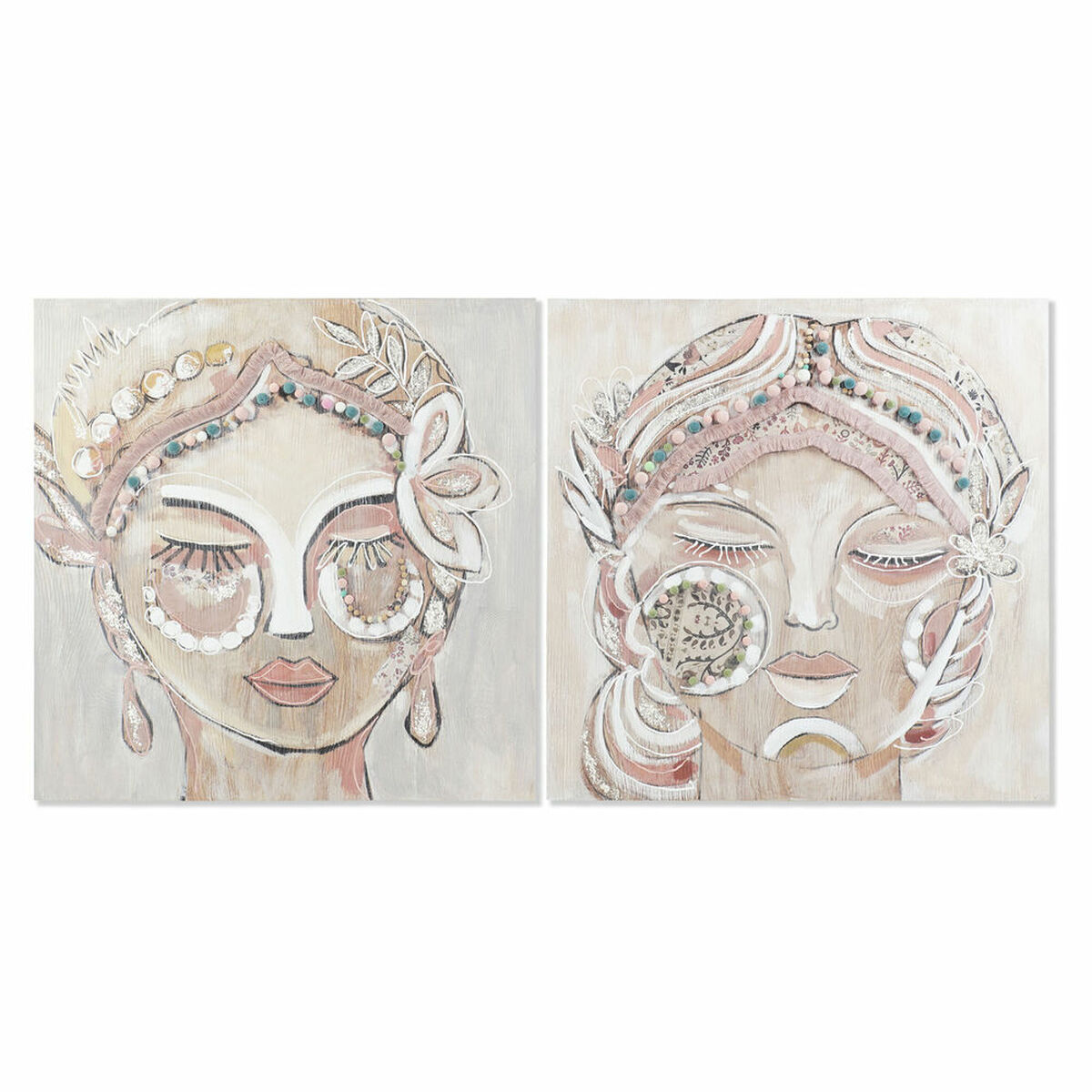 Tela Dkd Home Decor Pino Tela 90 X 3,7 X 90 cm