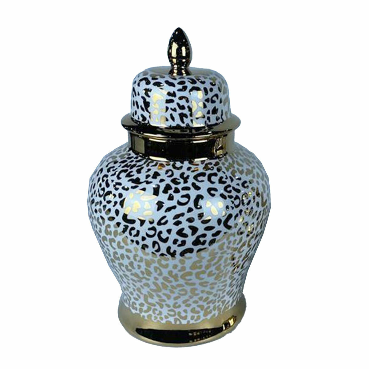 Vaso Dkd Home Decor Porcellana Dorato Bianco Coloniale (25 X 25 X 40 Cm)