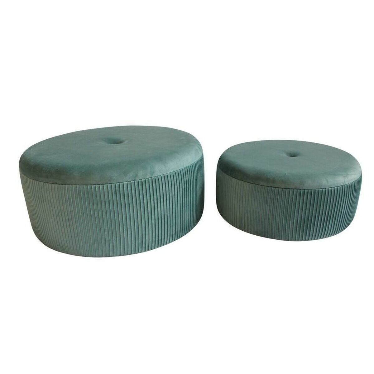 Poggiapiedi Dkd Home Decor Verde Legno Mdf Velluto 70 X 70 X 28 cm