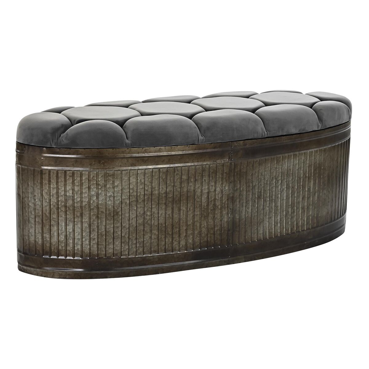 Panca Dkd Home Decor Grigio Metallo 117 X 42 X 47 cm