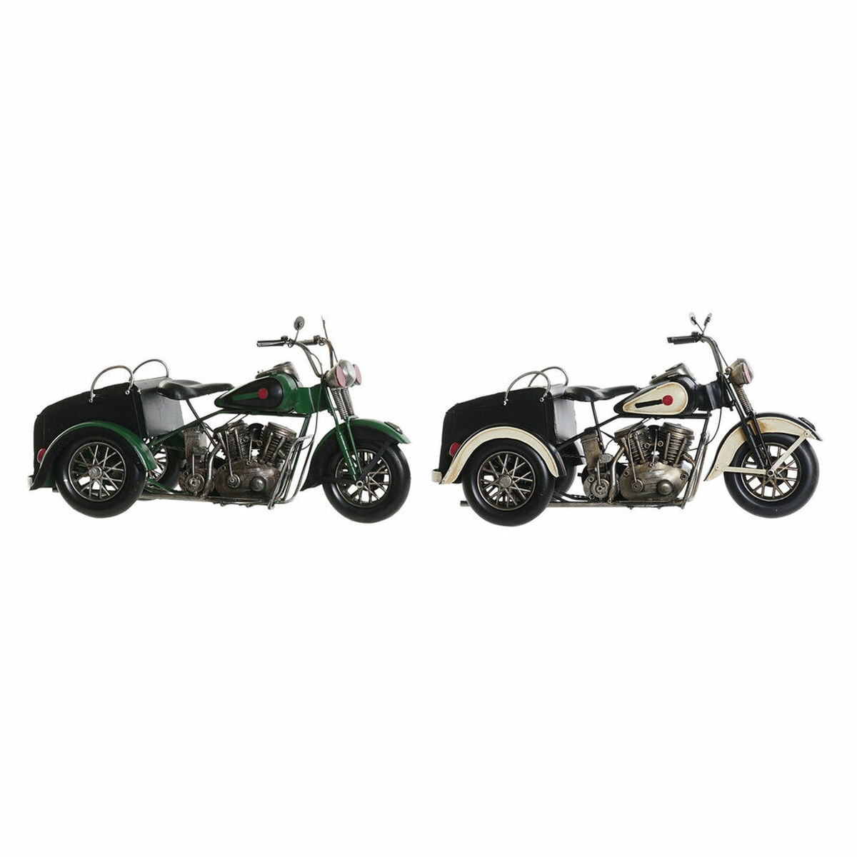 Statua Decorativa Dkd Home Decor Nero Verde Moto Vintage 16 X 37 X 19 Cm (2 Unità) (1 Unità)