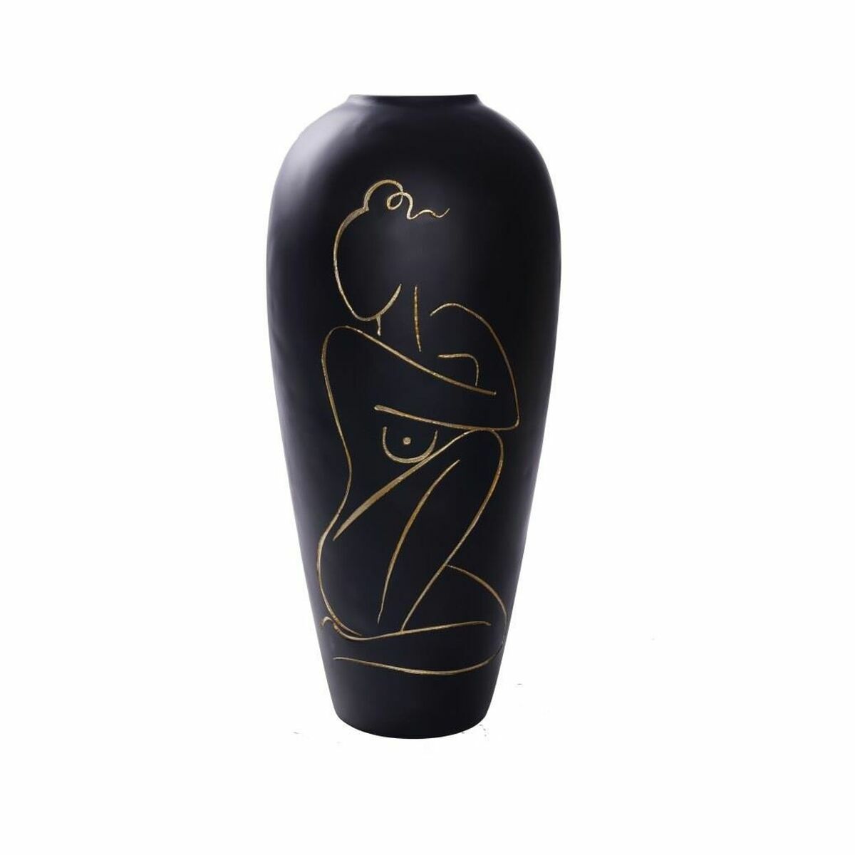 Vaso Dkd Home Decor Donna Nero Resina Moderno (34 X 34 X 73,5 Cm)