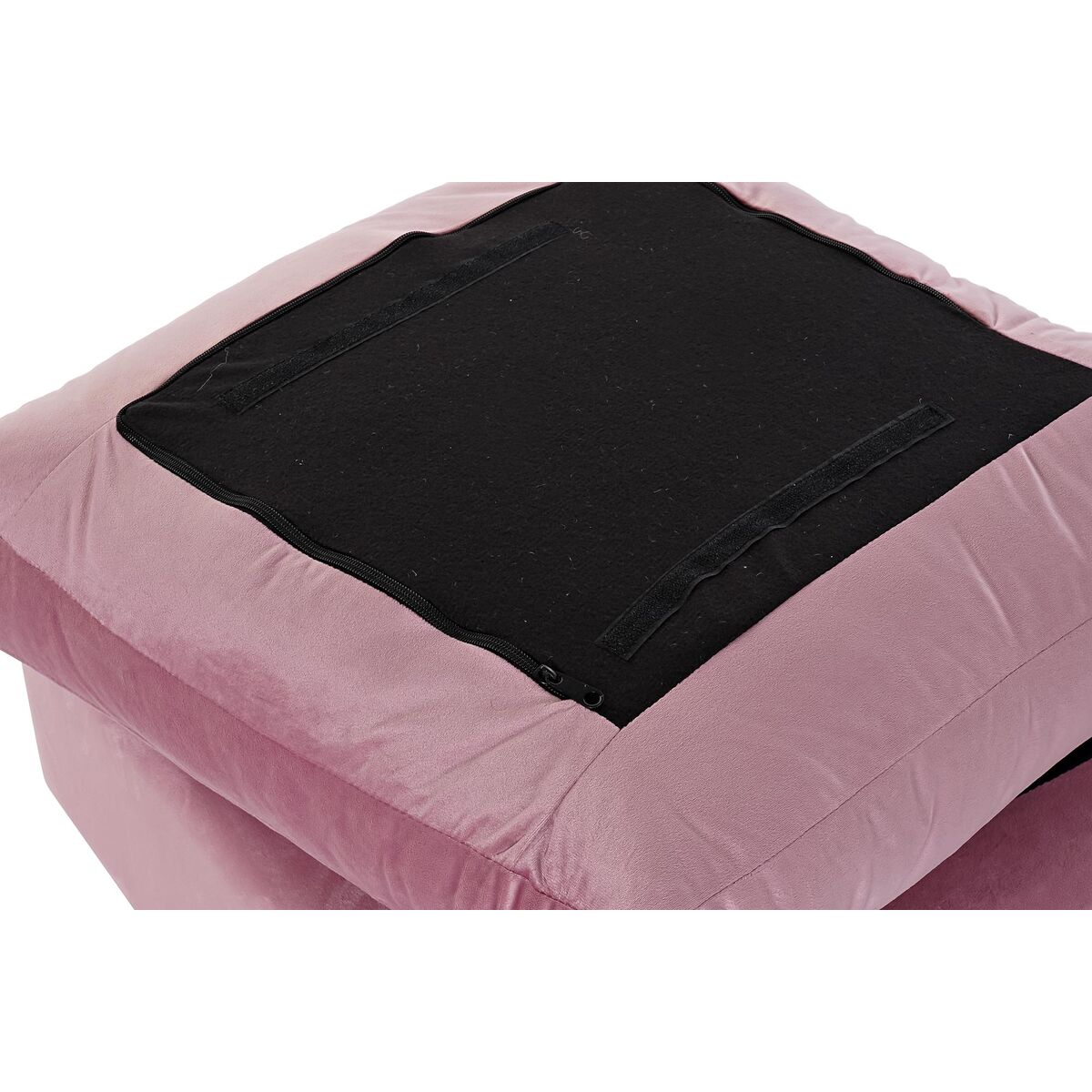 Poggiapiedi Dkd Home Decor Rosa Poliestere Moderno (55 X 55 X 30 Cm) - Image 3
