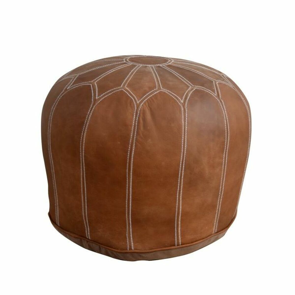 Poggiapiedi Dkd Home Decor Marrone Vintage 48 X 48 X 35 cm