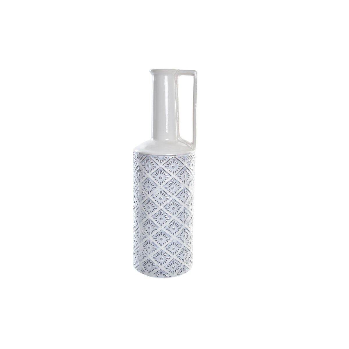 Vaso Dkd Home Decor 14 X 14 X 45 Cm Porcellana Azzurro Bianco Mediterraneo