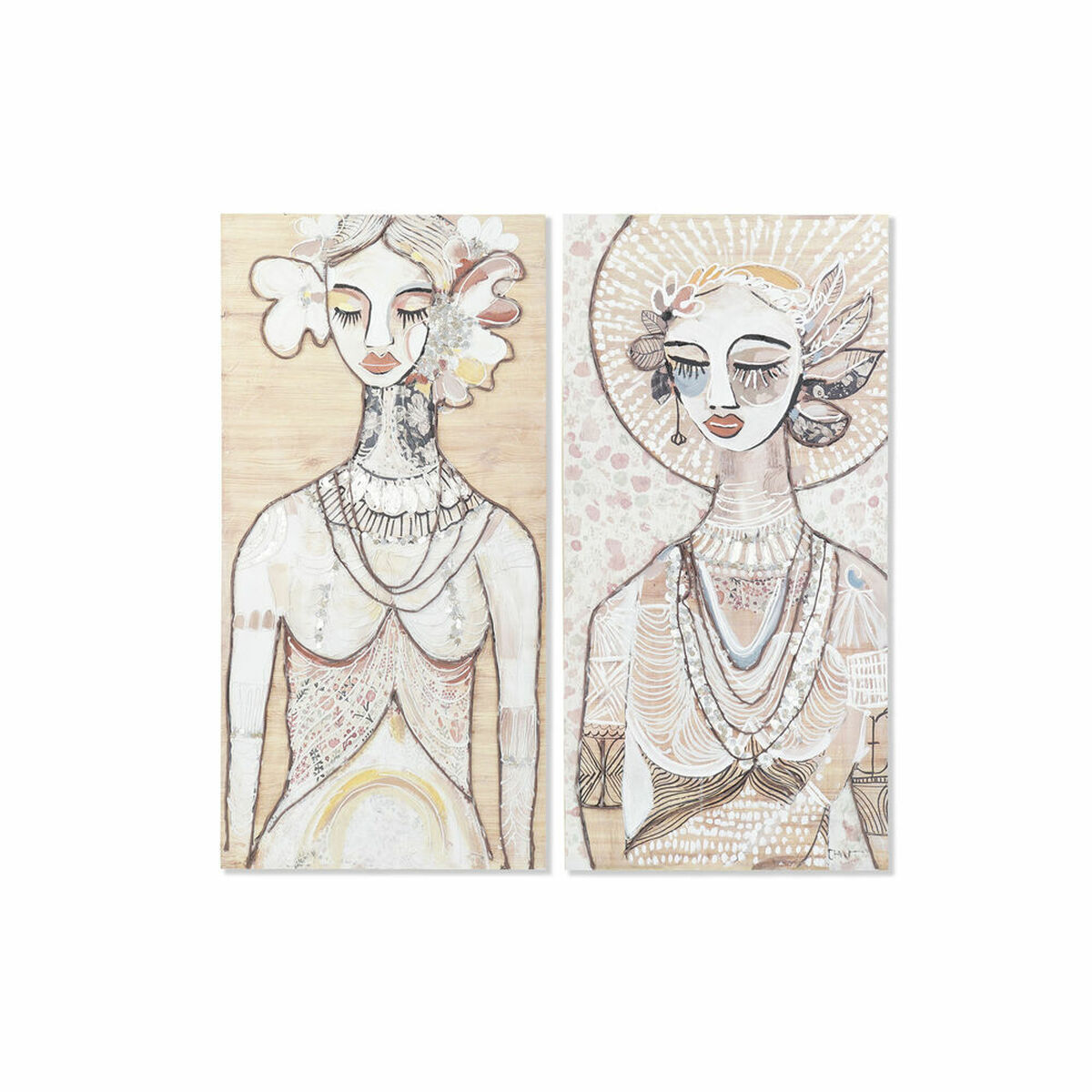 Tela Dkd Home Decor Pino Tela 60 X 3,7 X 120 cm