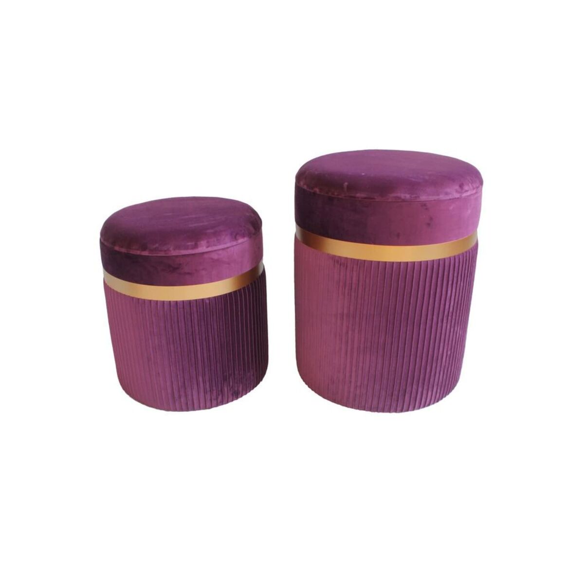 Poggiapiedi Dkd Home Decor Poliestere Mdf Bordeaux (39 X 39 X 49 Cm)