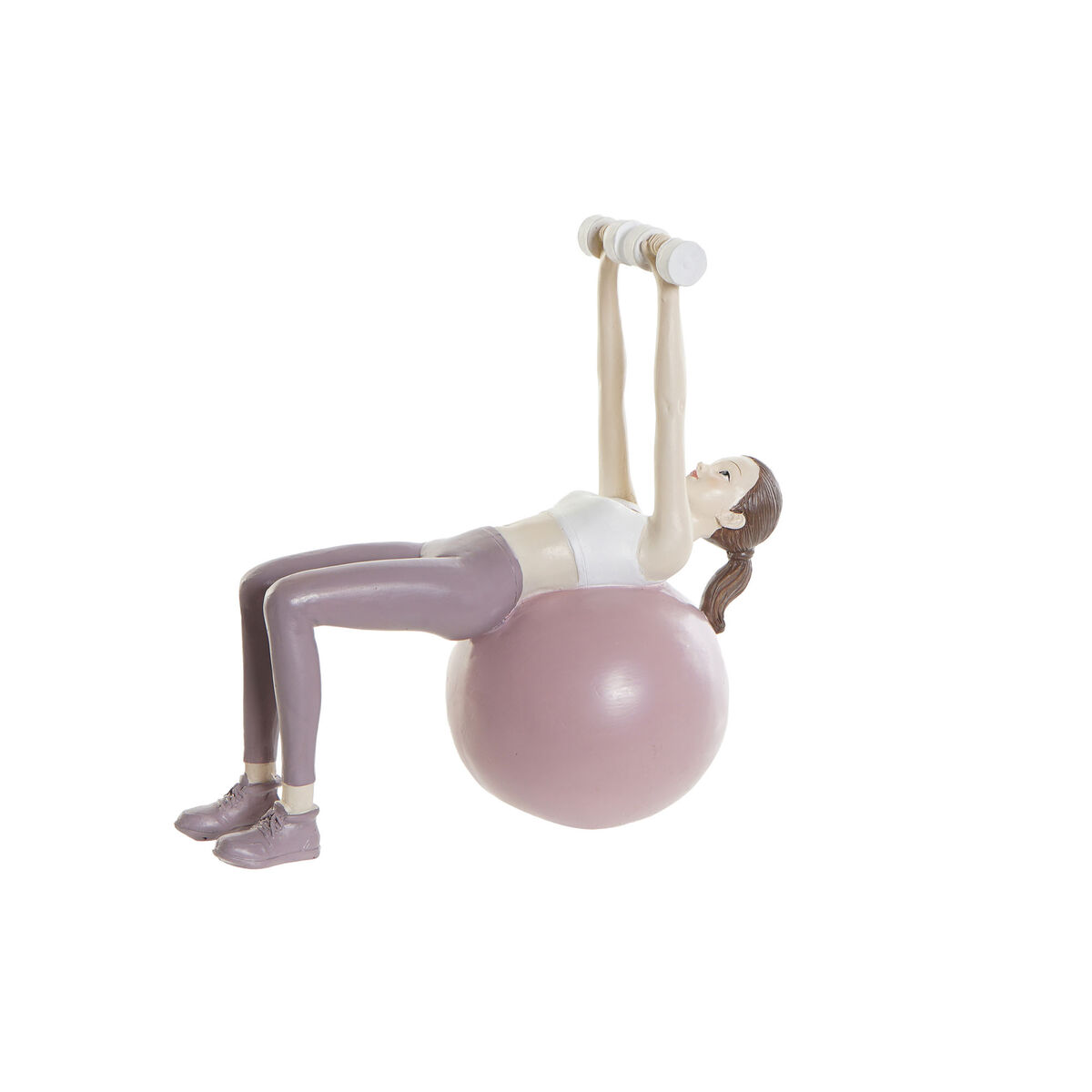 Statua Decorativa Dkd Home Decor Rosa Yoga Scandi 18,5 X 8 X 17,5 cm