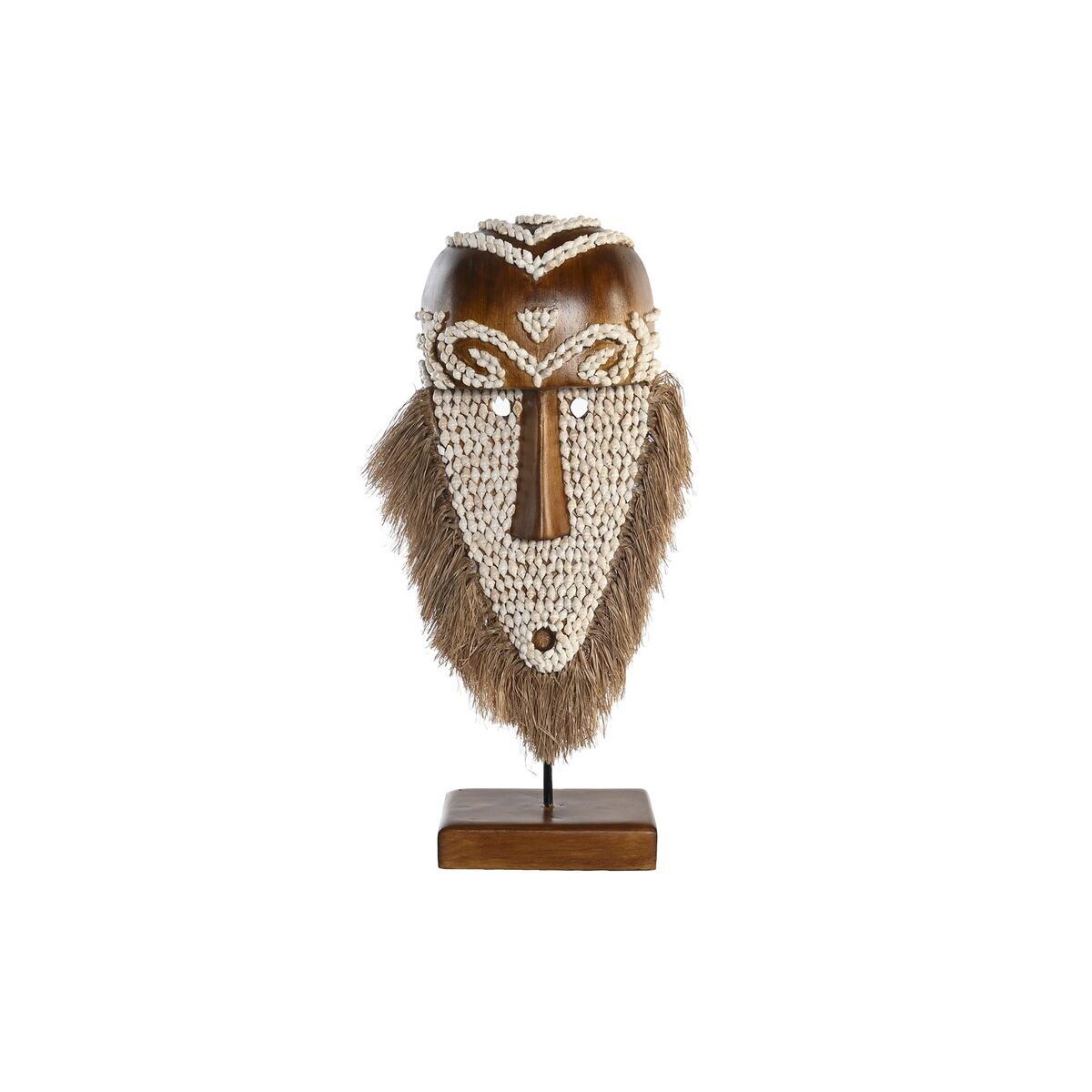 Statua Decorativa Dkd Home Decor Naturale Maschera Fibra (30 X 10,5 X 53 Cm)
