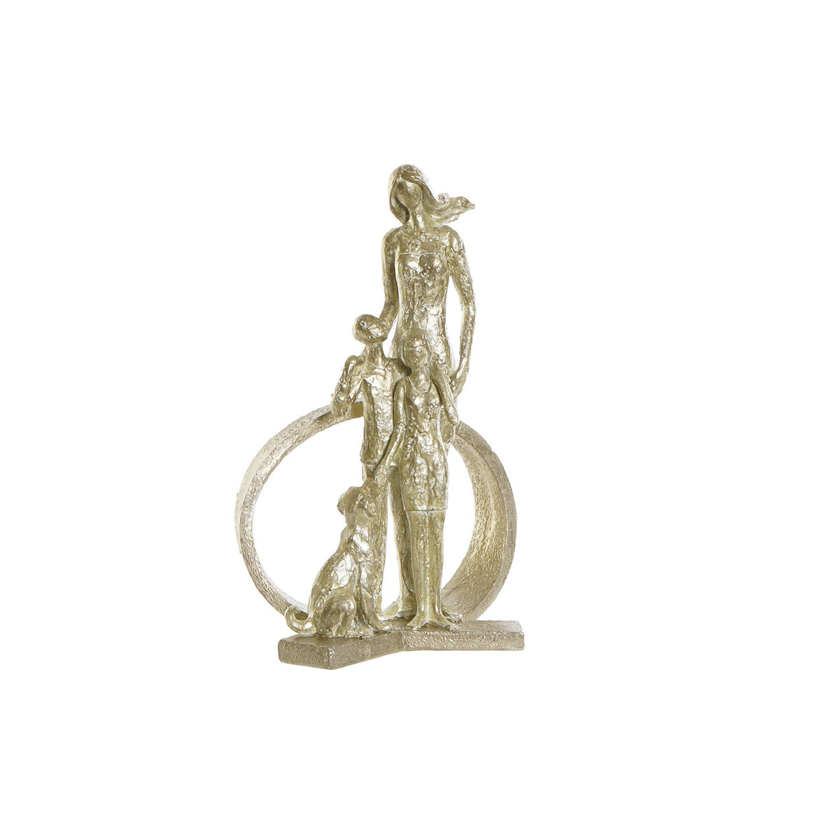 Statua Decorativa Dkd Home Decor Dorato Resina Moderno Famiglia (26 X 14,5 X 39 Cm)
