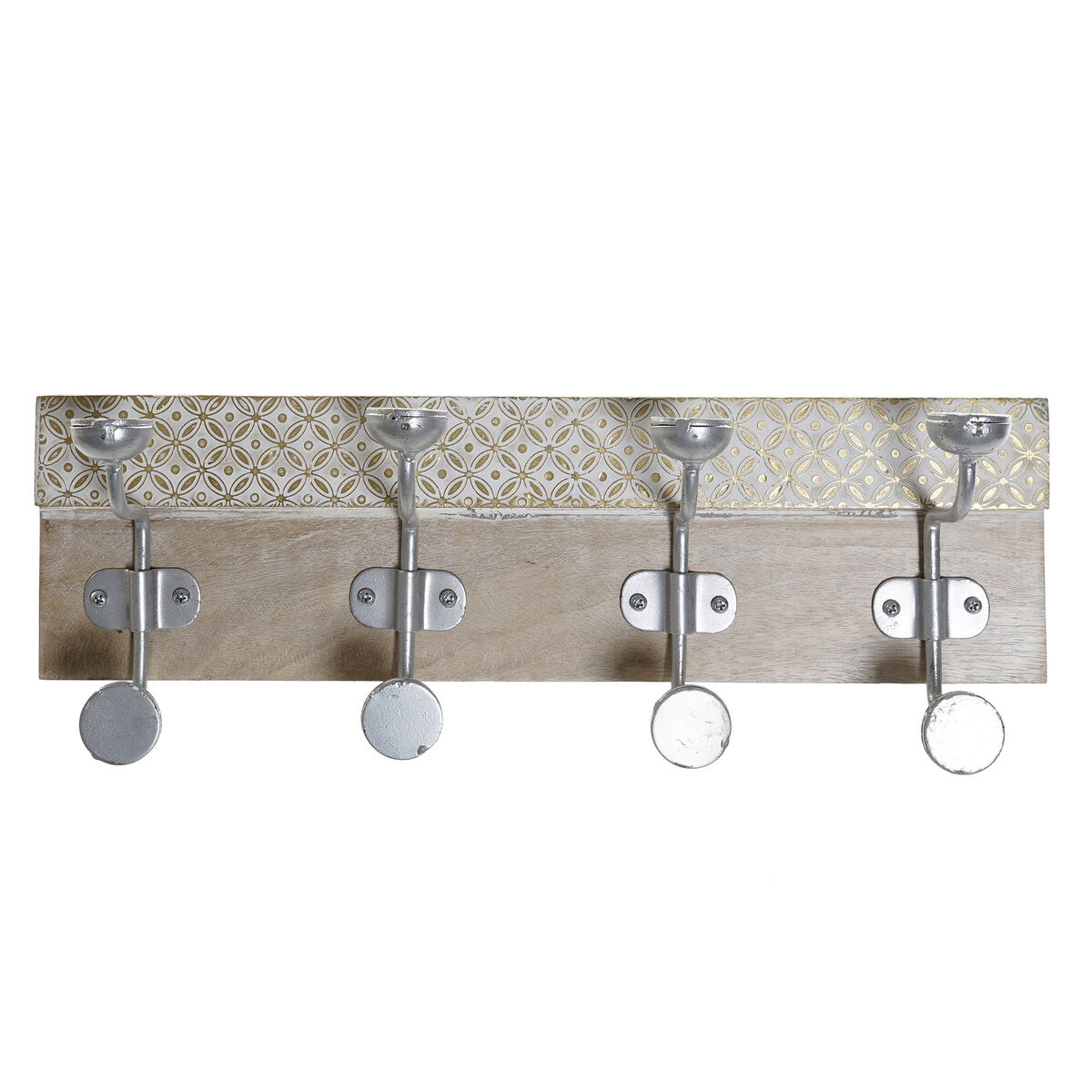 Appendiabiti Da Parete Dkd Home Decor 46 X 15 X 10 Cm Metallo Vintage Legno Di Mango Decapaggio