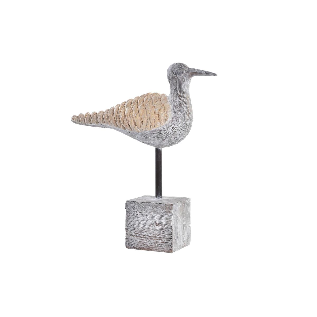 Statua Decorativa Dkd Home Decor Grigio Naturale Uccello Mediterraneo 23 X 9 X 26,7 cm