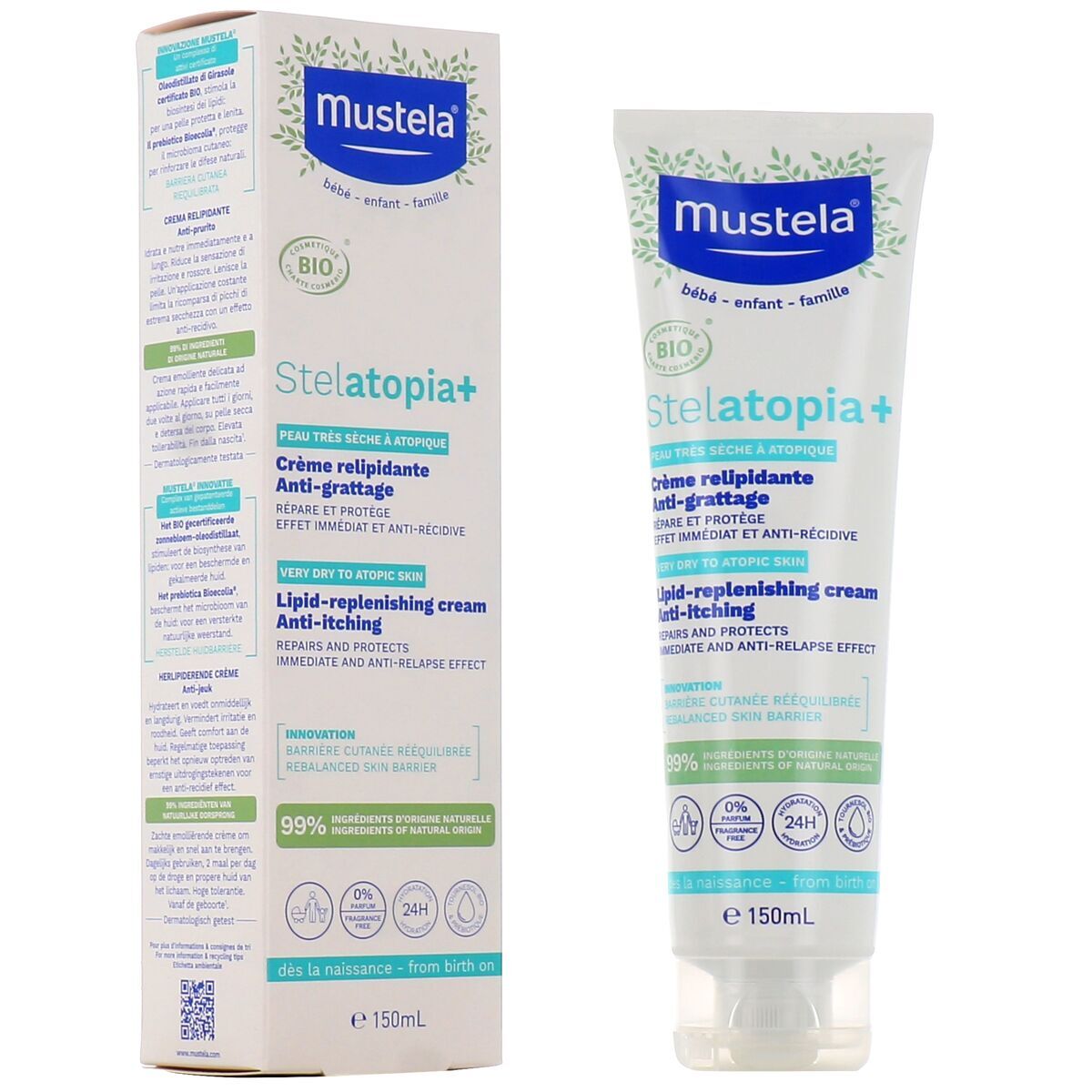 Crema Riparatrice Per Bambini Mustela Stelatopia + 150 ml