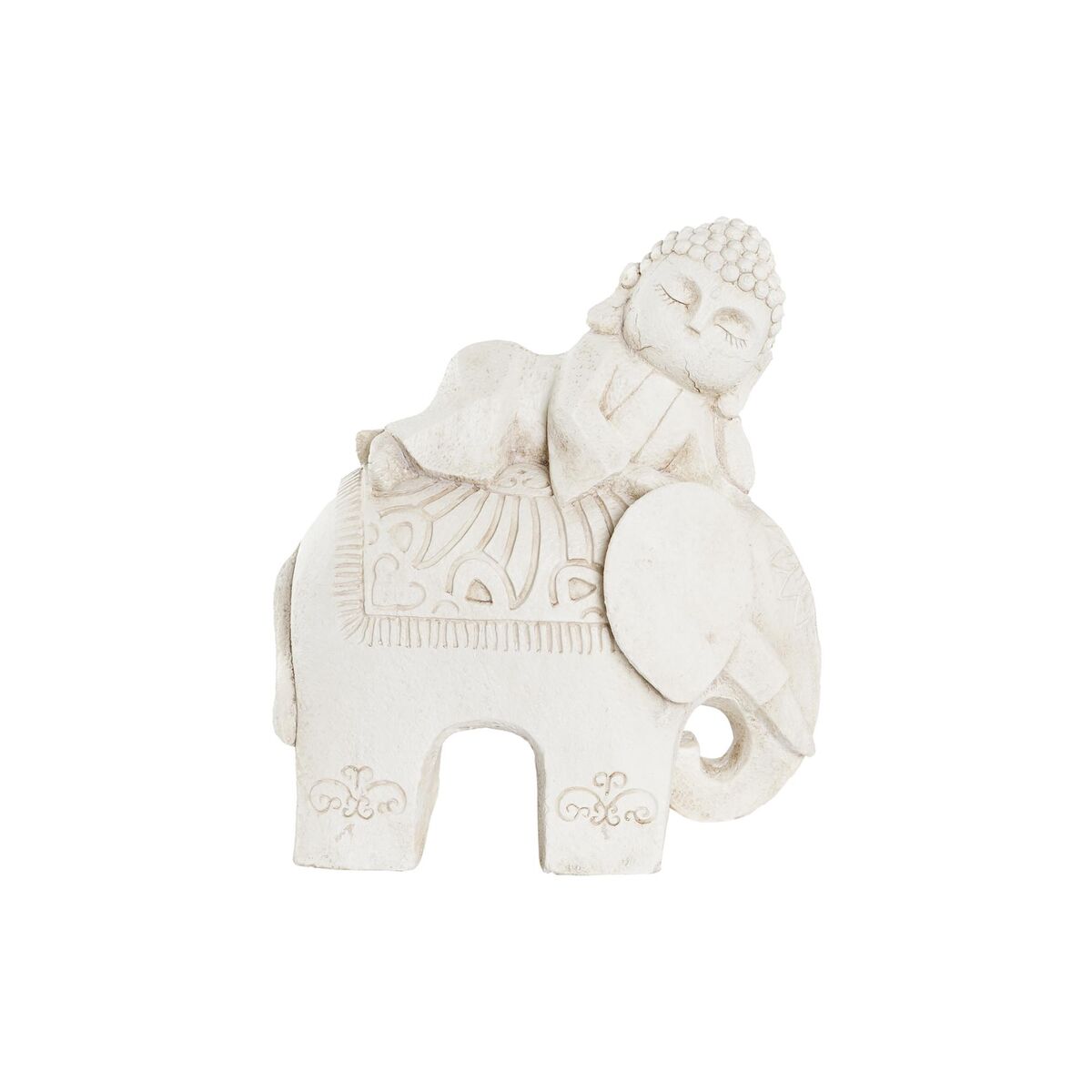 Statua Decorativa Dkd Home Decor Finitura Invecchiata Elefante Bianco Orientale Magnesio (42 X 24 X 46 Cm)