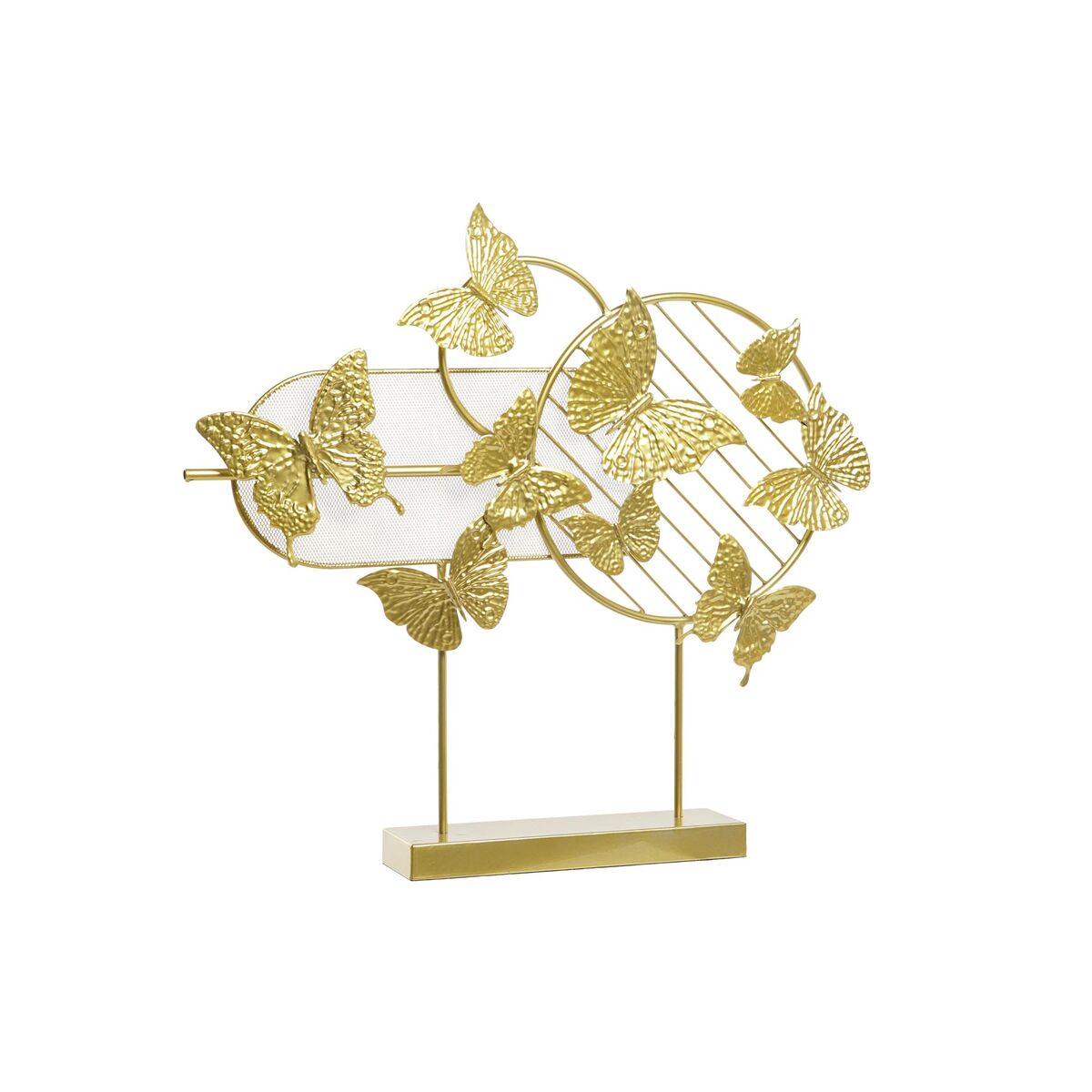Statua Decorativa Dkd Home Decor Dorato Metallo Farfalle (63 X 9 X 58,4 Cm)