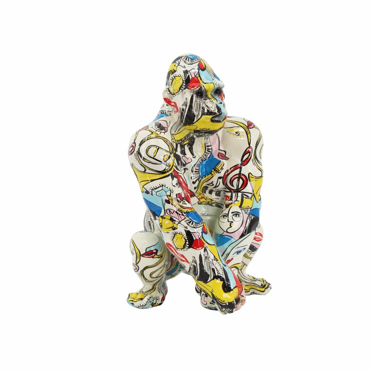 Statua Decorativa Dkd Home Decor 14 X 13 X 22 Cm Multicolore Gorilla Moderno