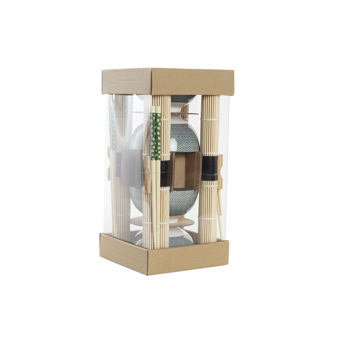 Set Per Sushi Dkd Home Decor 14,5 X 14,5 X 31 Cm Verde Gres Orientale (16 Pezzi) - Image 4