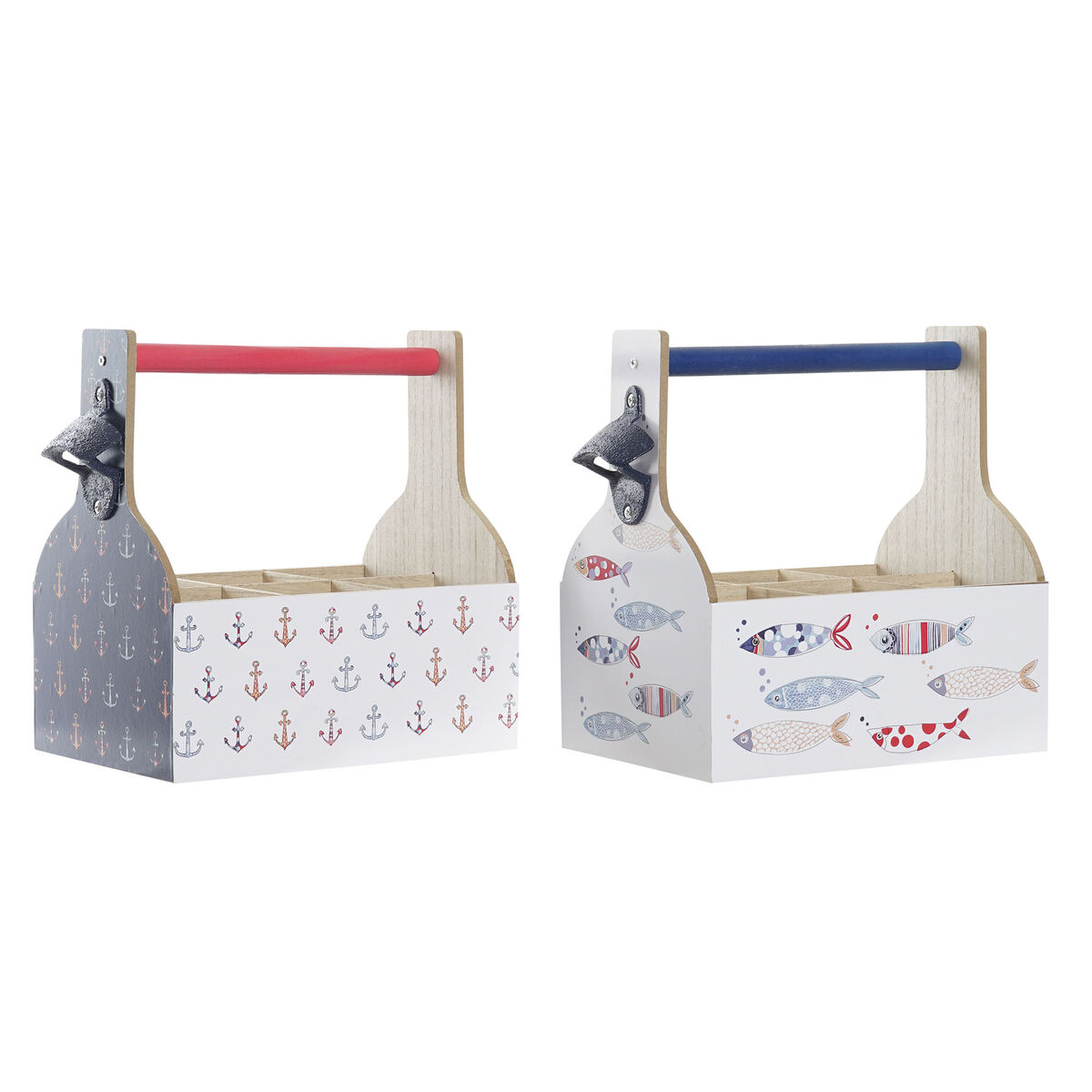Portabottiglie Dkd Home Decor Multicolore Legno Mdf 27 X 16,5 X 25,5 Cm (2 Unità)