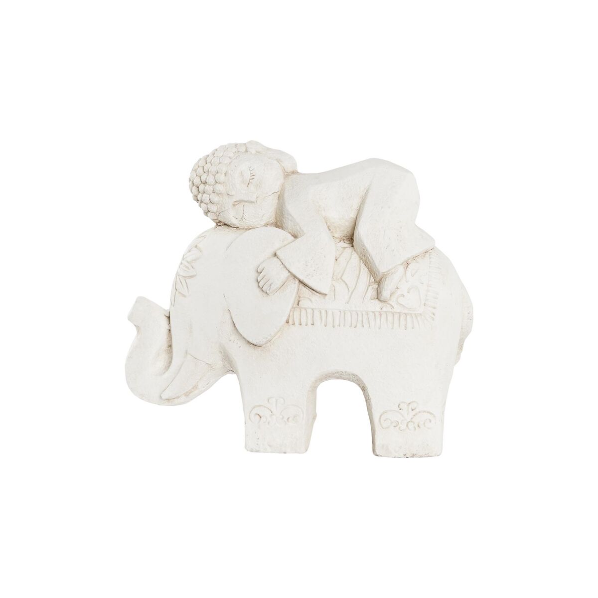 Statua Decorativa Dkd Home Decor Bianco Elefante Orientale 44 X 22 X 40 cm