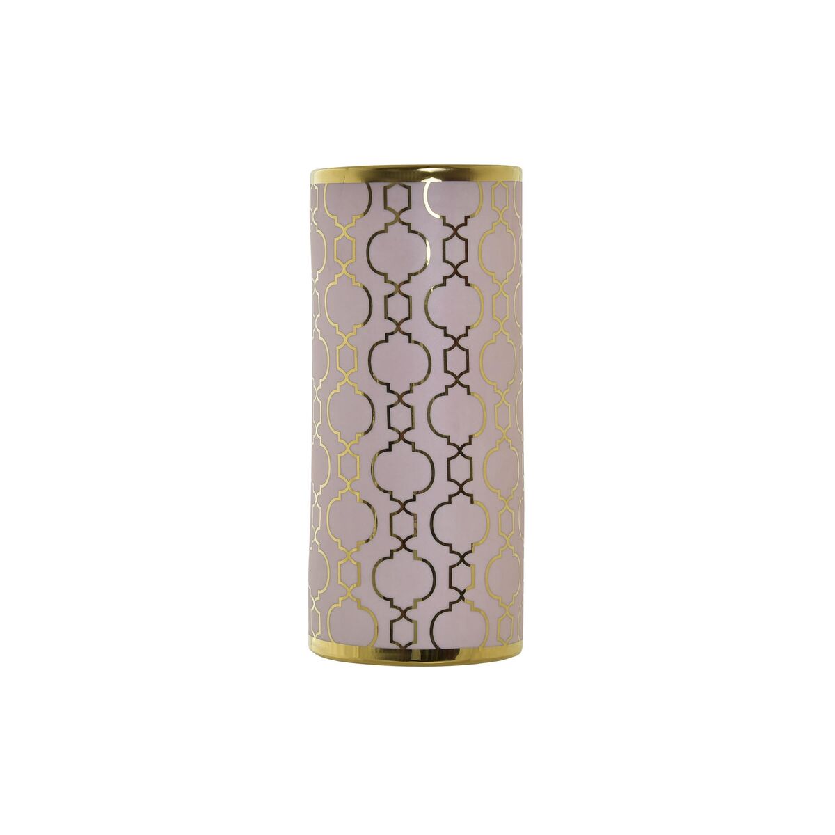 Vaso Dkd Home Decor Rosa Dorato Porcellana Orientale Cromato 14 X 14 X 32 cm