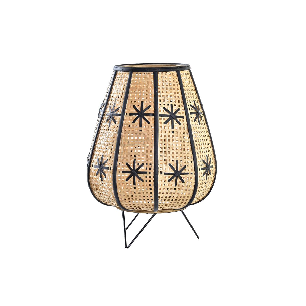 Lampada Da Tavolo Dkd Home Decor Nero Metallo Marrone 220 V 50 W 37 X 37 X 47 cm