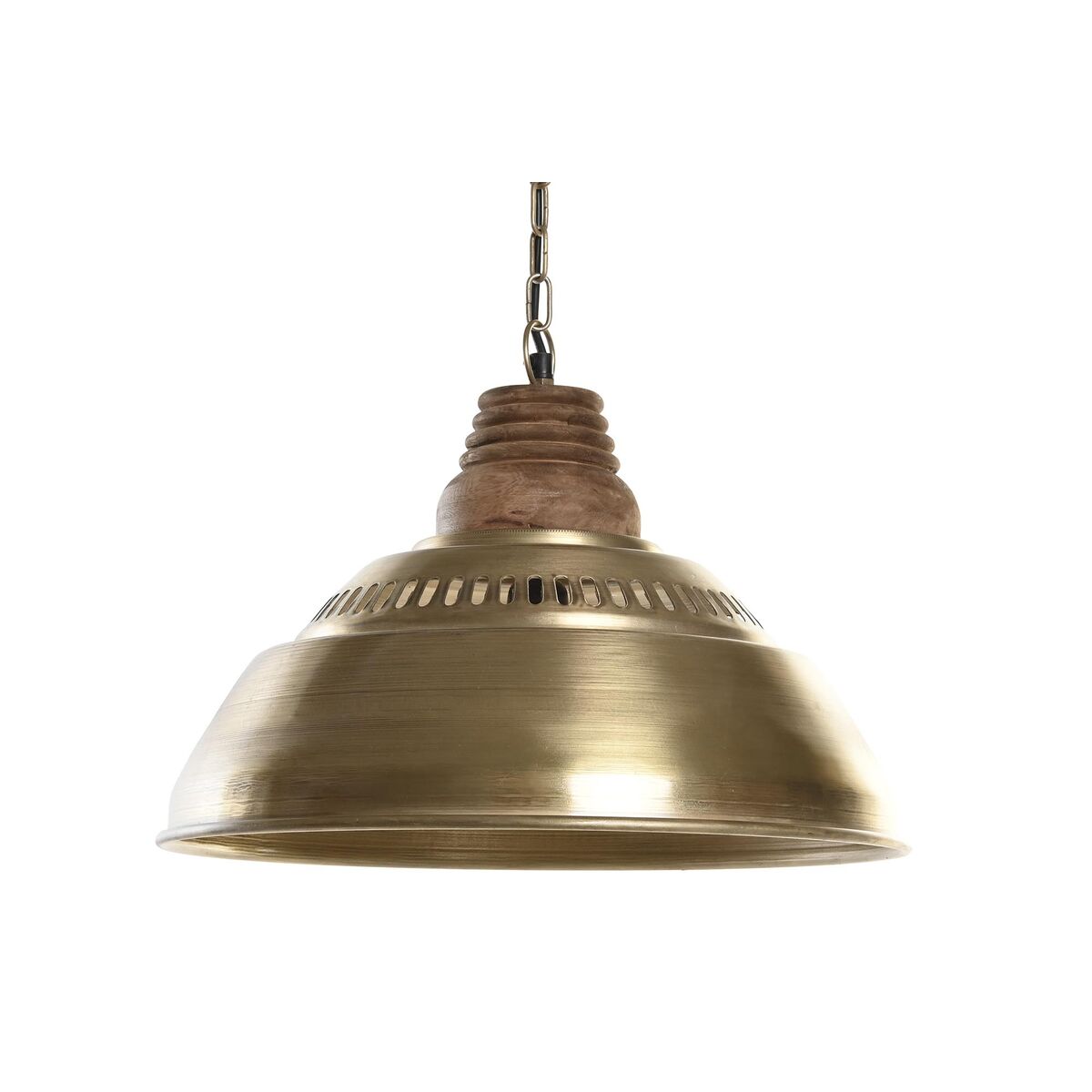 Lampadario Dkd Home Decor Marrone Dorato Ferro Legno Di Mango 50 W 43 X 43 X 31 cm