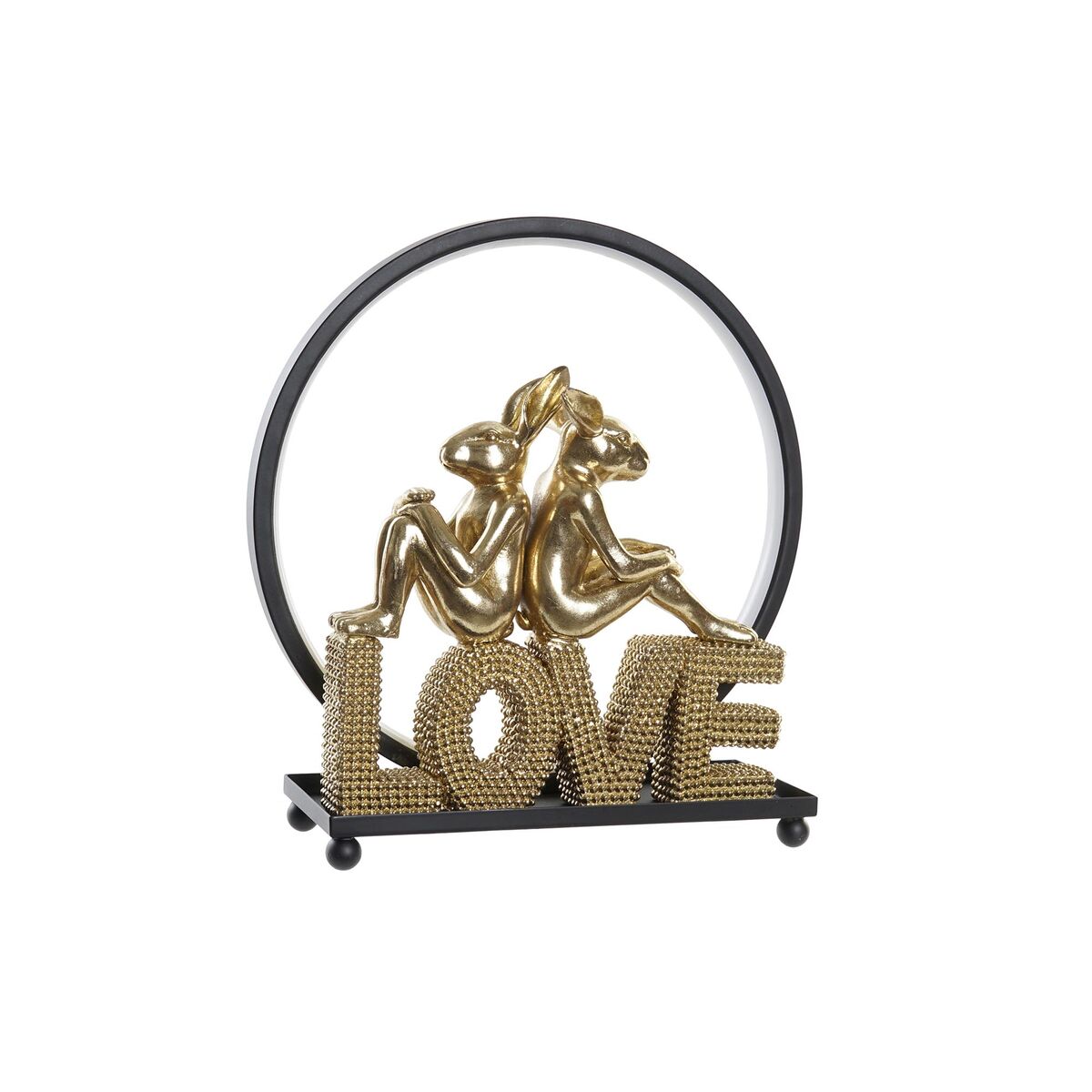 Decorazione Luminosa Dkd Home Decor Love Resina Coniglio Love 30 X 11 X 31,5 cm