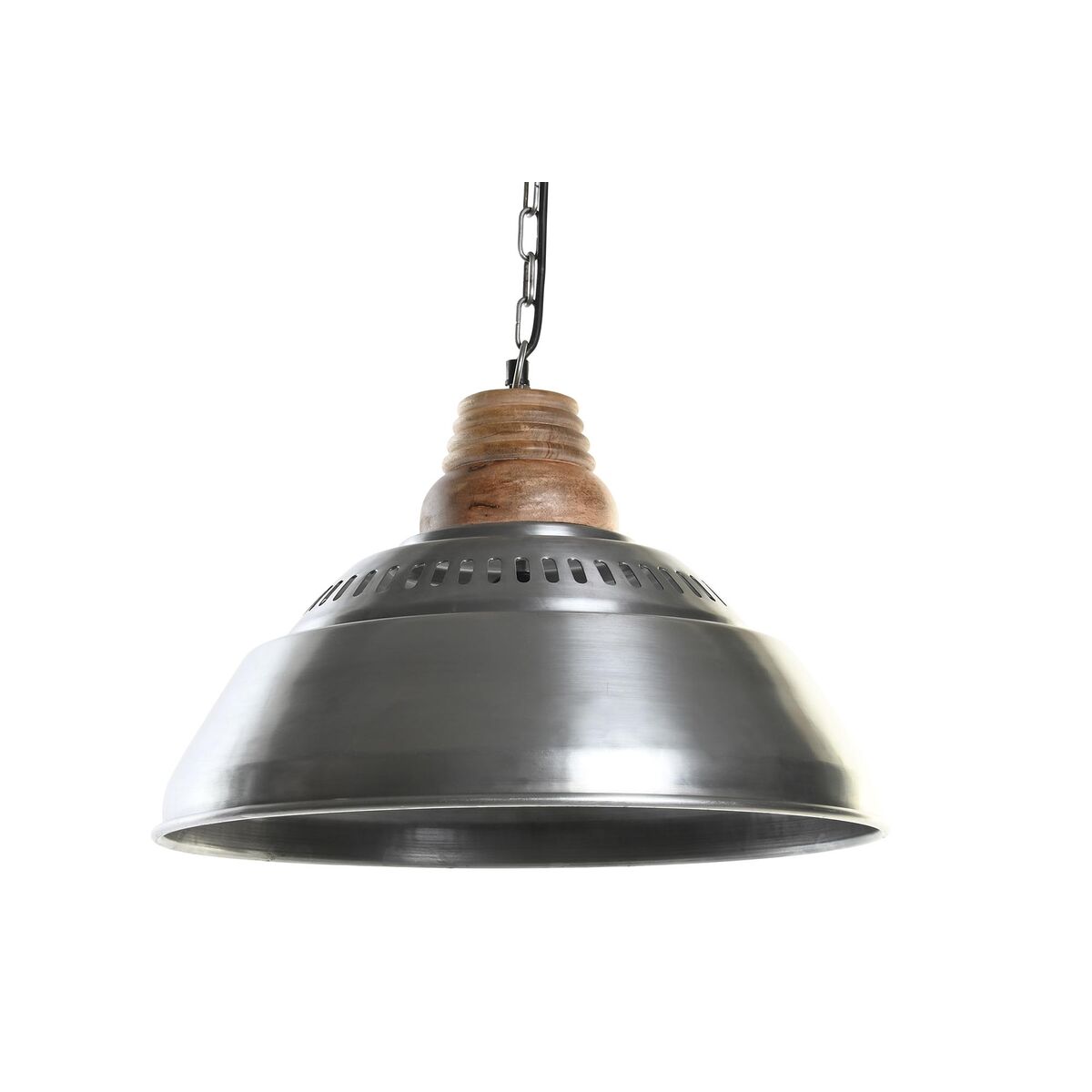 Lampadario Dkd Home Decor Argentato Marrone Ferro Legno Di Mango 50 W (43 X 43 X 31 Cm)