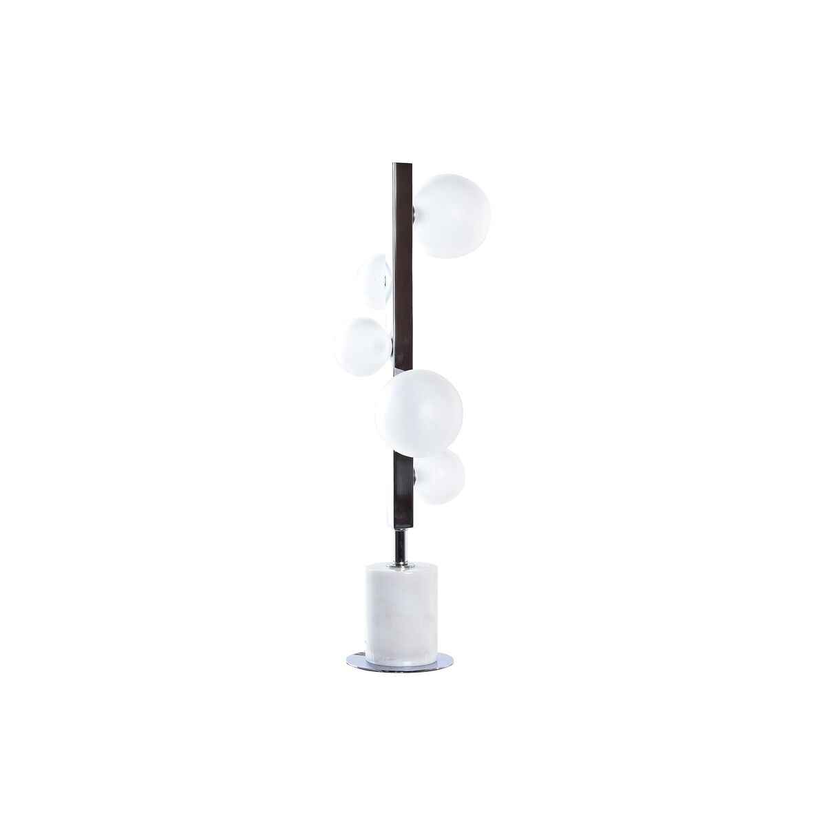 Lampada Da Tavolo Dkd Home Decor Bianco Argentato Cristallo Marmo 220 V 15 X 15 X 68 cm