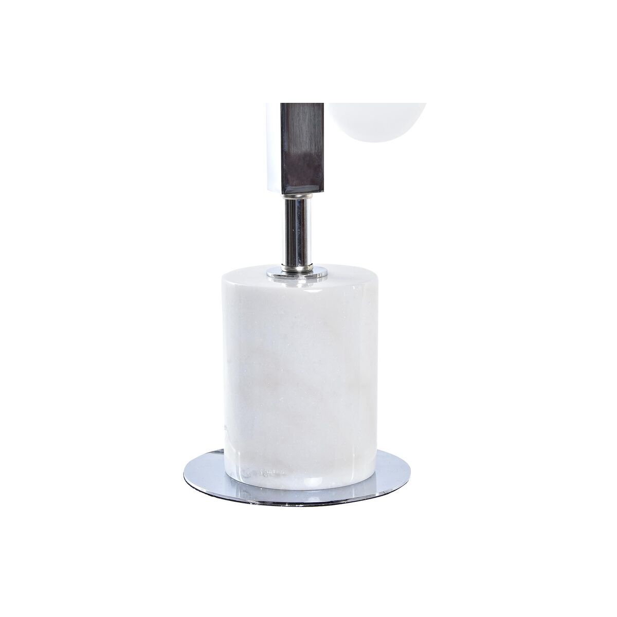 Lampada Da Tavolo Dkd Home Decor Bianco Argentato Cristallo Marmo 220 V 15 X 15 X 68 cm - Image 4