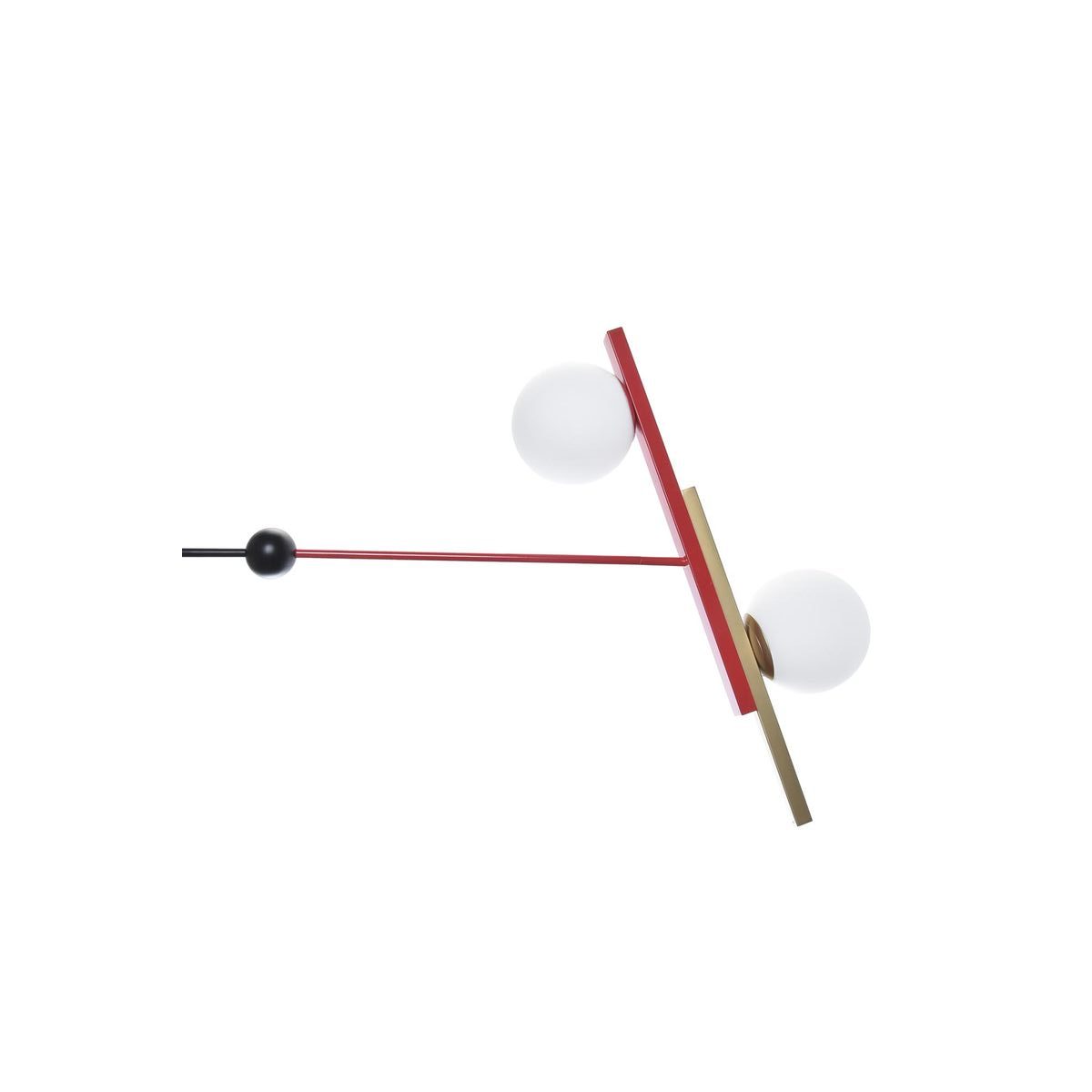 Lampadario Dkd Home Decor Rosso Nero Dorato Bianco (64 X 20 X 120 Cm)