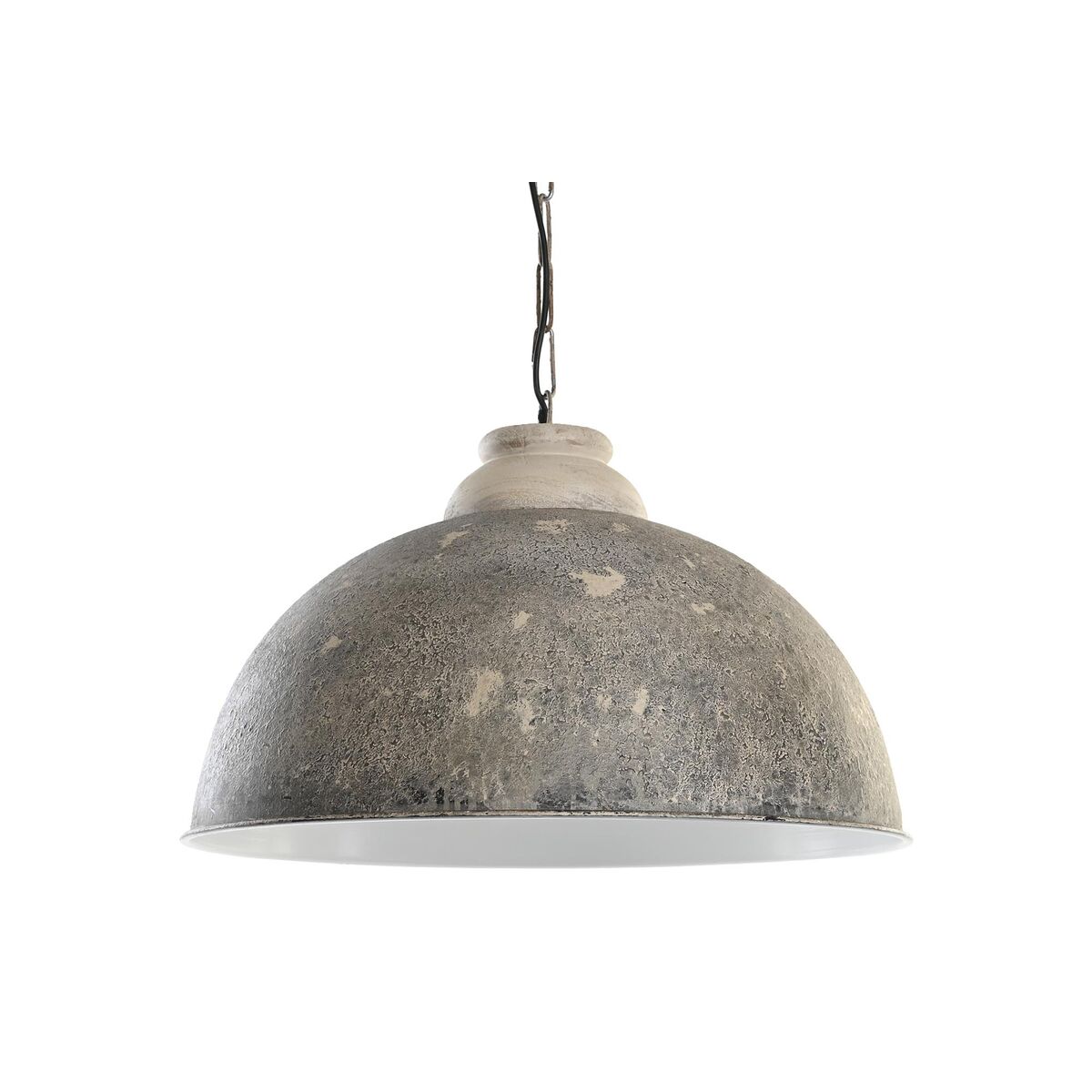 Lampadario Dkd Home Decor Nero Grigio Legno Metallo 50 W 61 X 61 X 37 cm