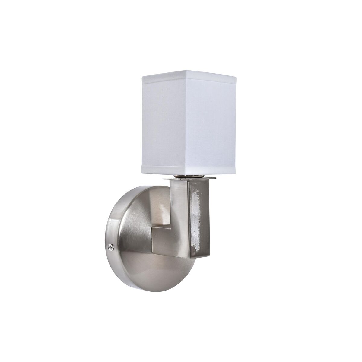 Lampada Da Parete Dkd Home Decor Argentato Metallo Poliestere Bianco 220 V 40 W (12 X 10 X 22 Cm)
