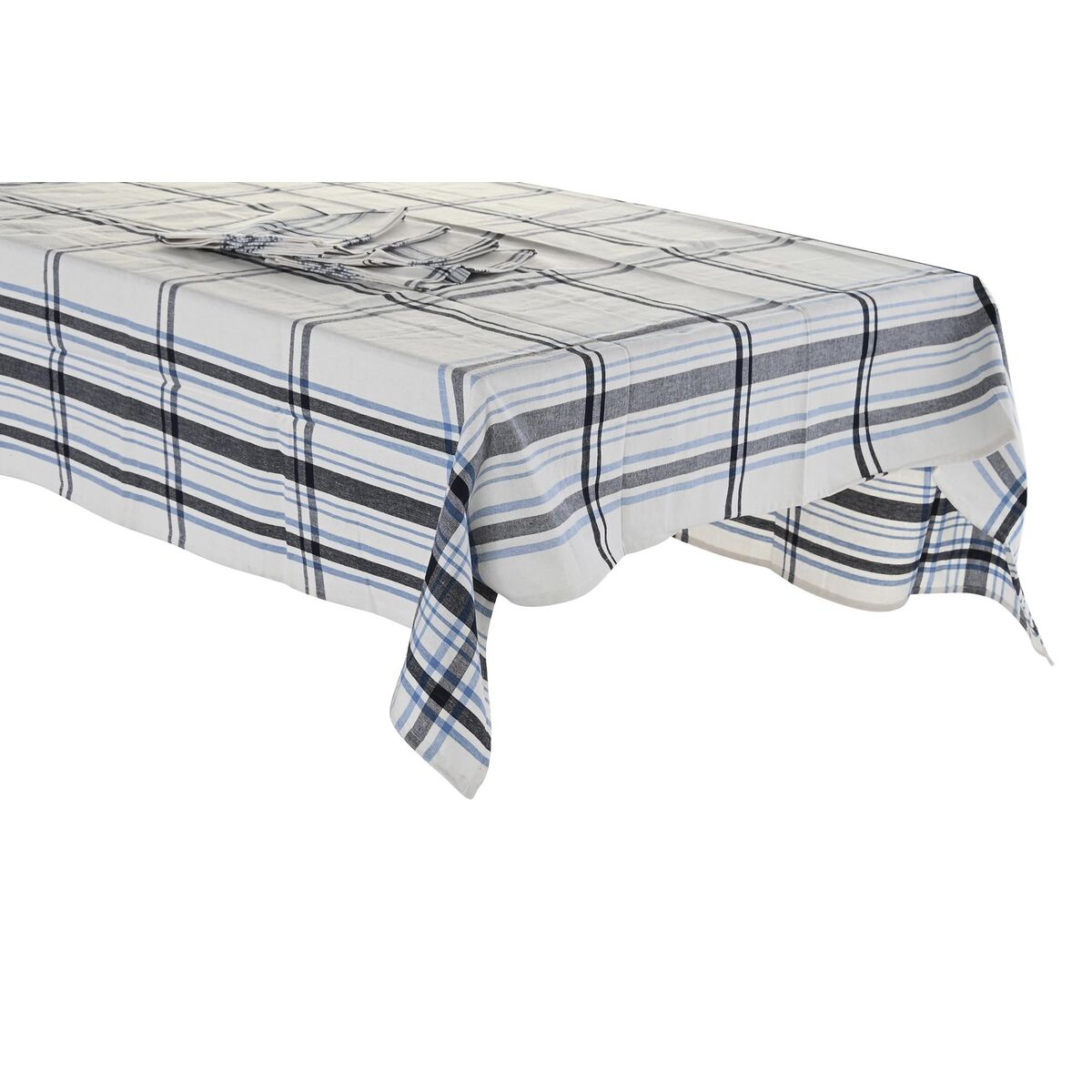 Tovaglia E Tovaglioli Dkd Home Decor 250 X 150 X 0,5 Cm Beige Azzurro