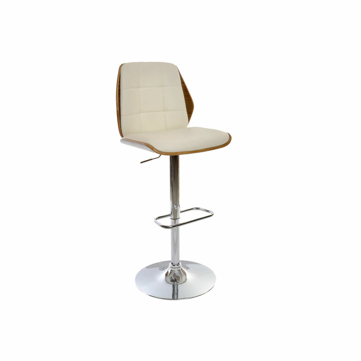 Sgabello Dkd Home Decor Marrone Crema Argentato 50 X 52 X 121 cm