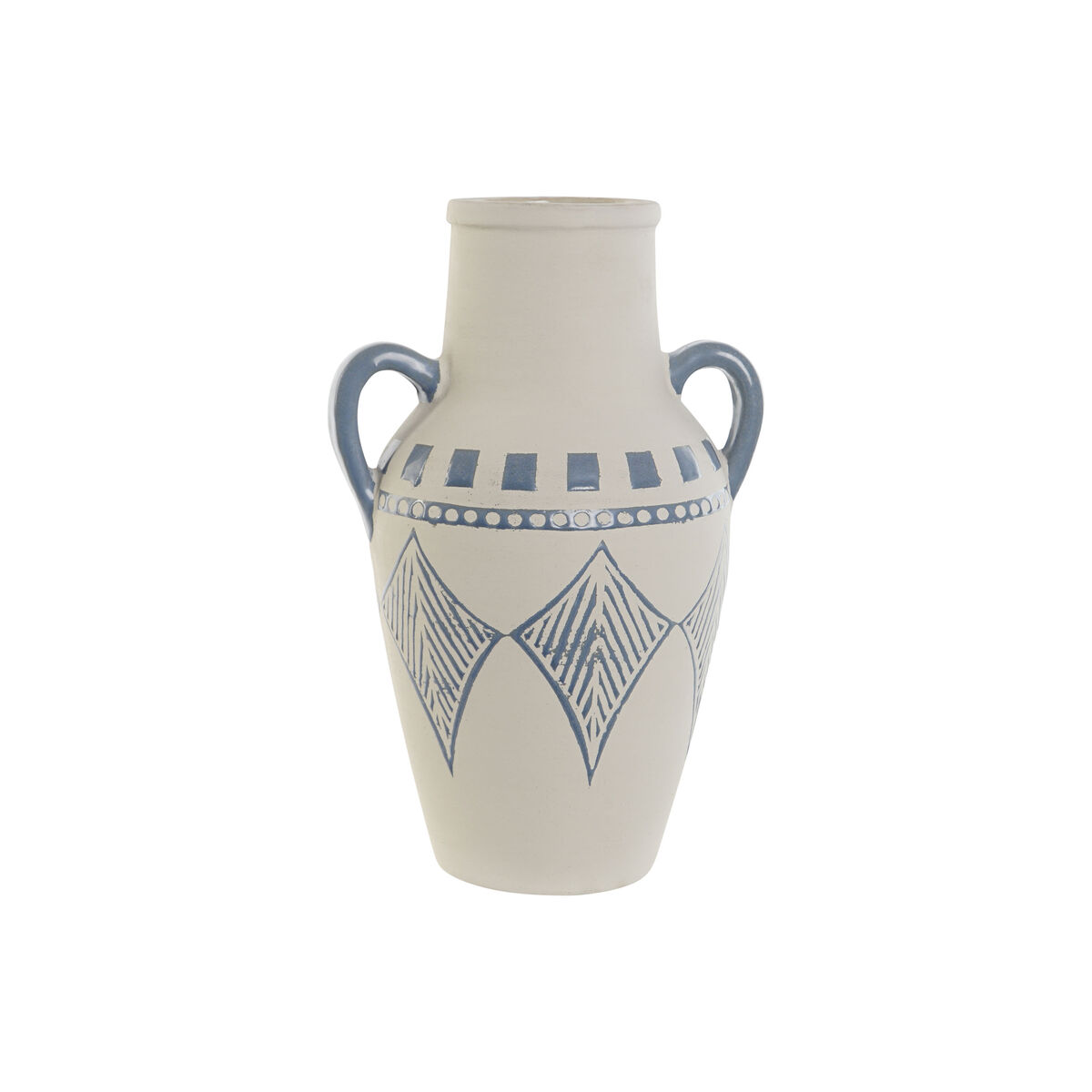 Vaso Home Esprit Azzurro Marrone Ceramica Mediterraneo 22 X 18 X 36,5 Cm 22 X 18 X 35 cm