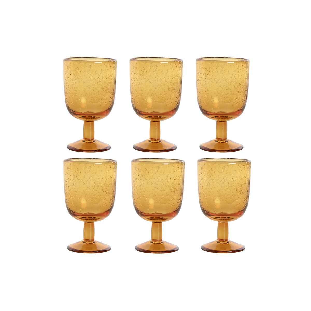 Set Di Bicchieri Home Esprit Ambra Cristallo 300 Ml 8 X 8 X 14 Cm (6 Unità)
