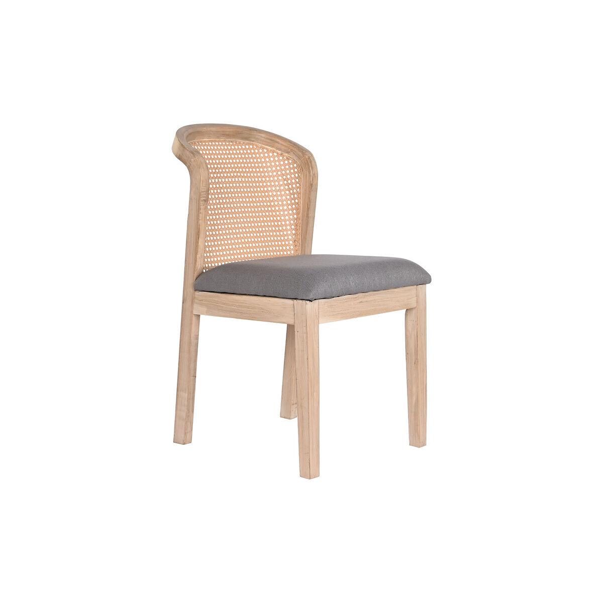 Sedia Da Sala Da Pranzo Dkd Home Decor Abete Poliestere Grigio Scuro (46 X 61 X 86 Cm)